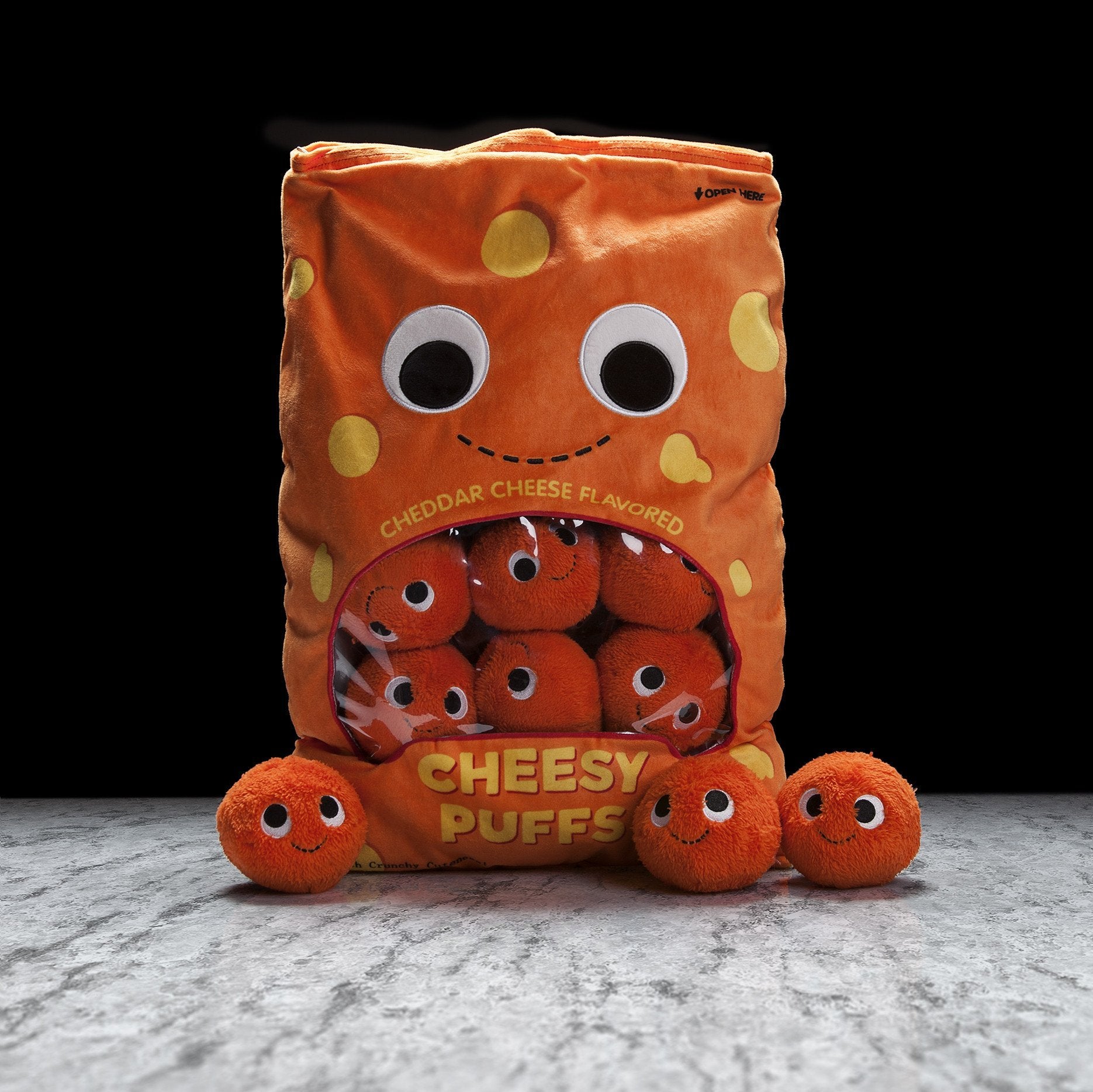 Yummy World XL Cheesy Puffs Interactive Food Plush (PRE-ORDER) - Kidrobot - Designer Art Toys