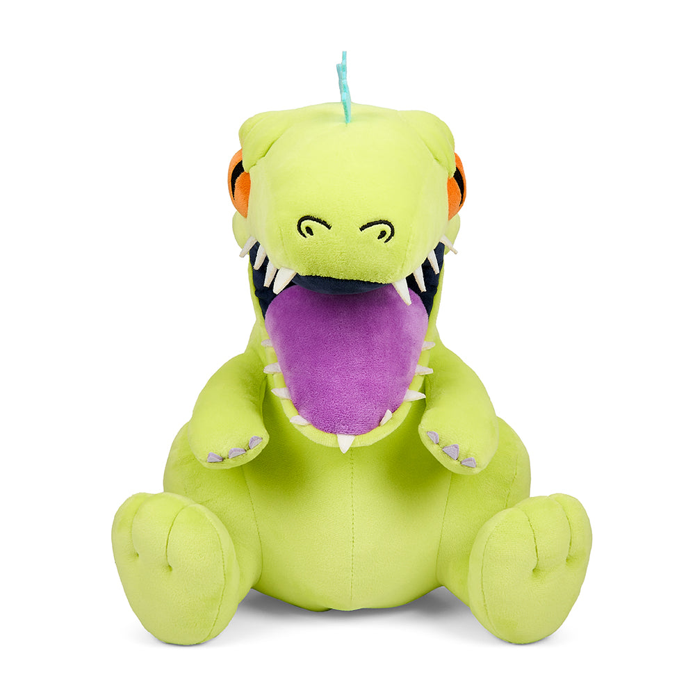 Rugrats Reptar 16-inch plush toy with shake-action and soft fabric, designed for cuddling and play.