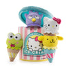 Sanrio Cute Scoops Ice Cream Plush by Kidrobot, soft polyester plush toy featuring colorful ice cream scoop design.