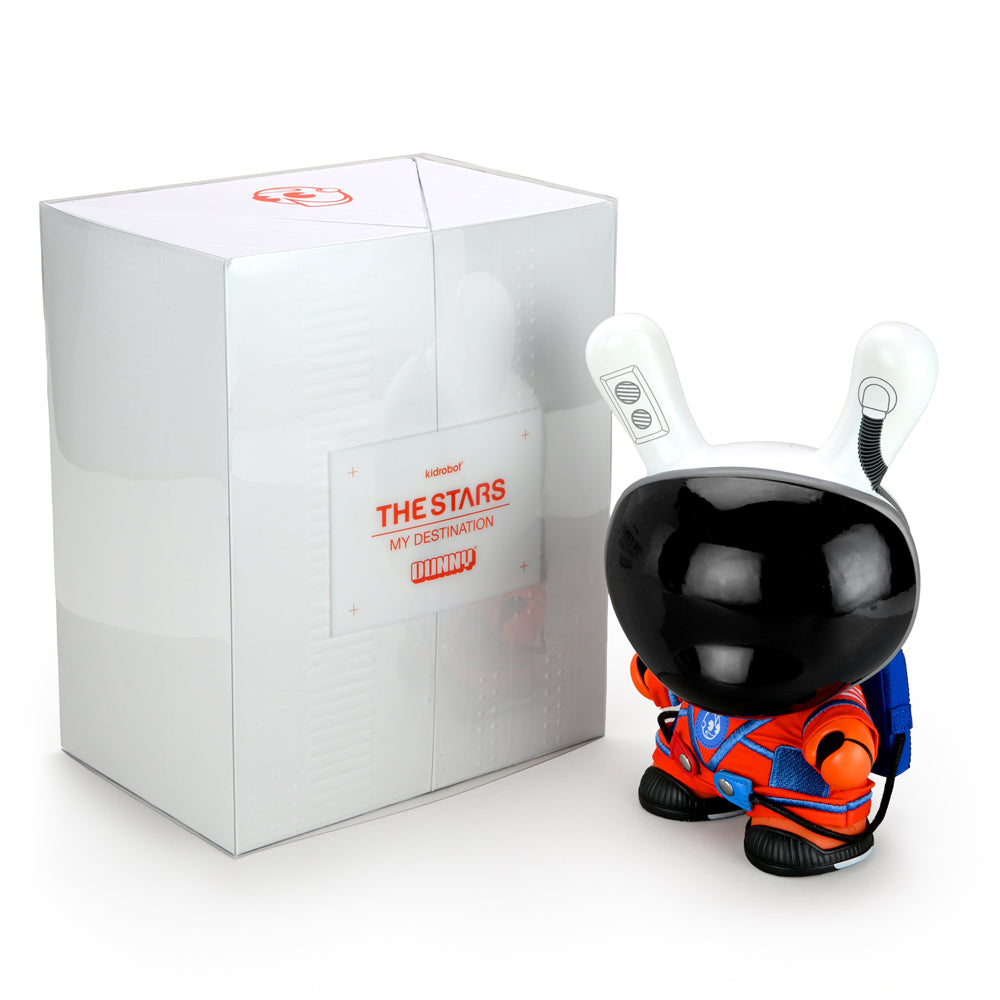 Kidrobot SDCC 2021 Stars My Destination 8-inch Astronaut Dunny Orion Edition vinyl toy, detailed white astronaut design, sold out