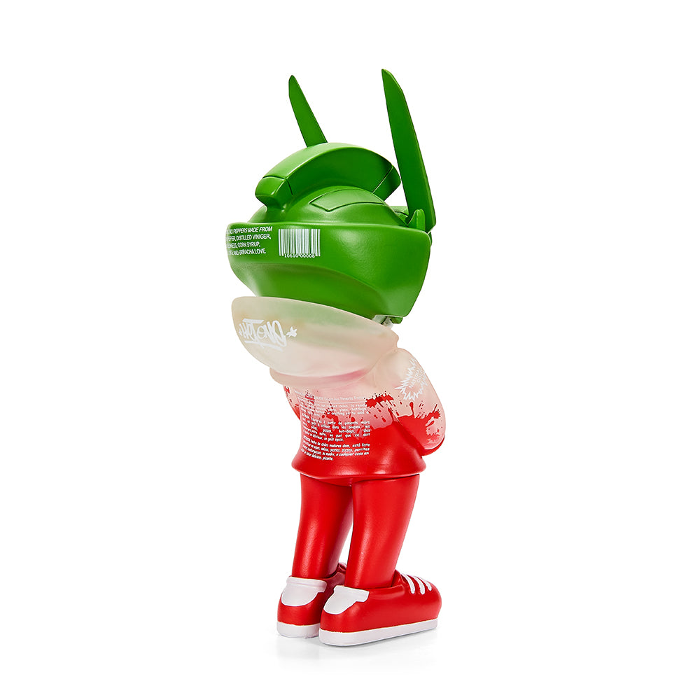 Kidrobot Sket One x Quiccs Sketratcha TEQ63 6-inch art figure, half-full edition with vibrant vinyl design and limited release.