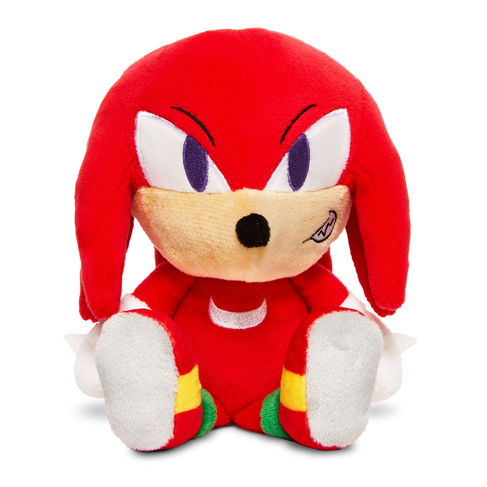 8-inch Sonic the Hedgehog Knuckles plush by Kidrobot, featuring soft fabric and detailed character design from the Sonic the Hedgehog series.