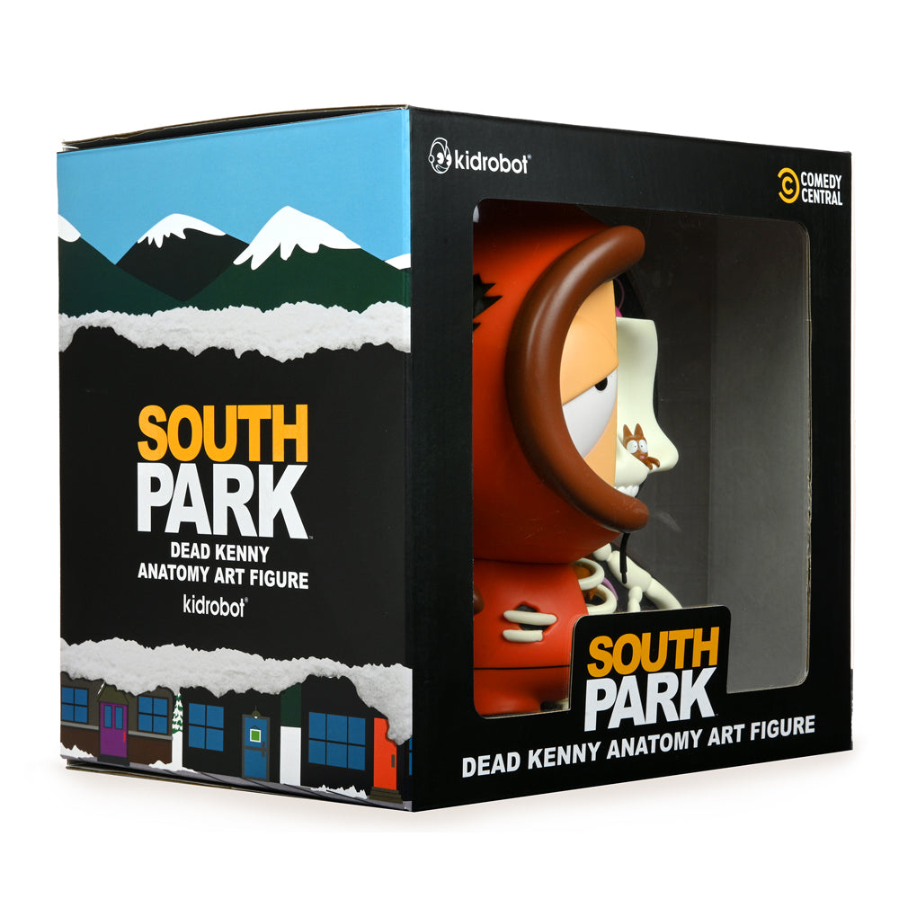 South Park Anatomy Kenny 8-inch vinyl art figure showing Kenny's detailed anatomy design, collectible art figure from South Park.