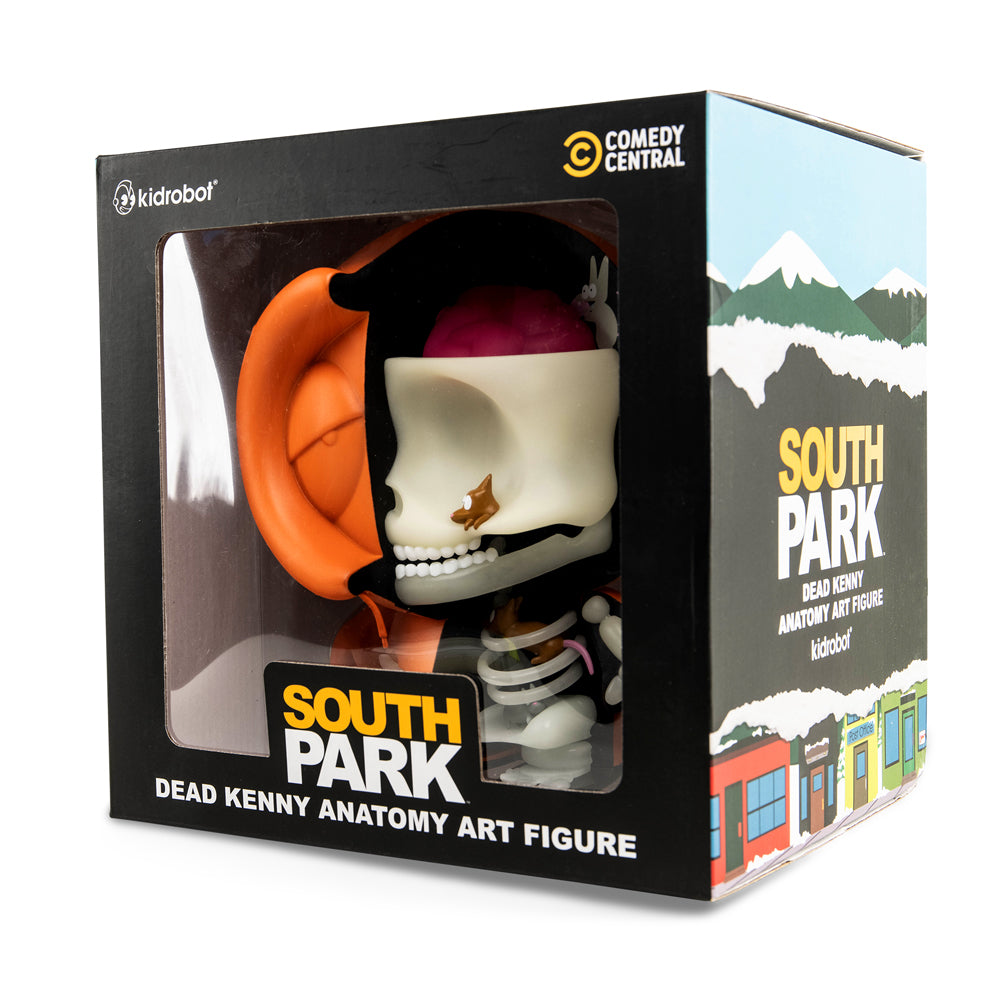 South Park Anatomy Kenny 8-inch vinyl art figure with pearlescent glow-in-the-dark finish, exclusive limited edition, detailed design.