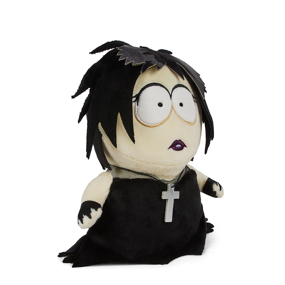 South Park Goth Kids 8-inch Phunny plush bundle featuring four plush toys by Kidrobot, showcasing goth-themed character designs.