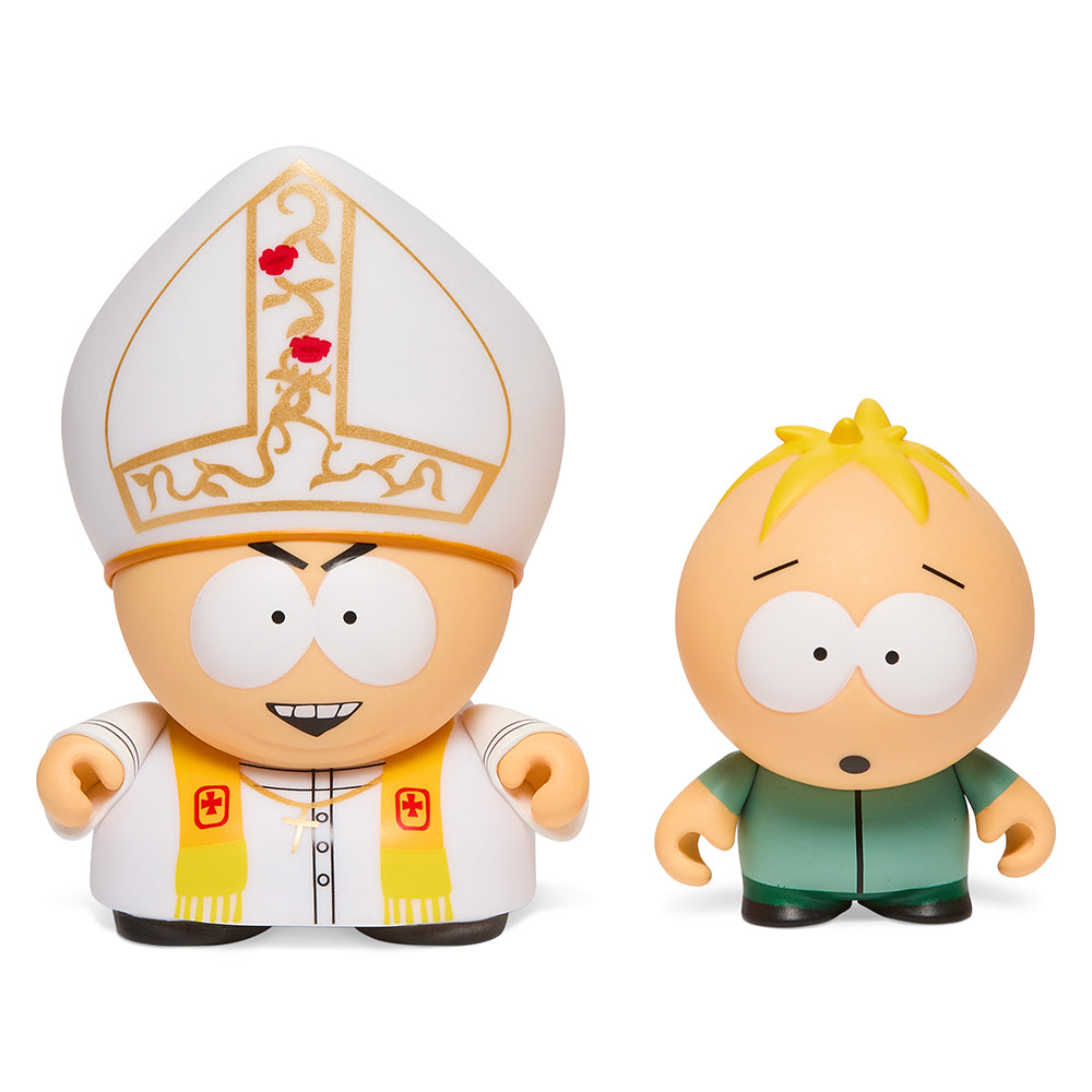 South Park Imaginationland Butters and Cartman 3-inch vinyl figures 2-pack, featuring detailed characters from the animated series.