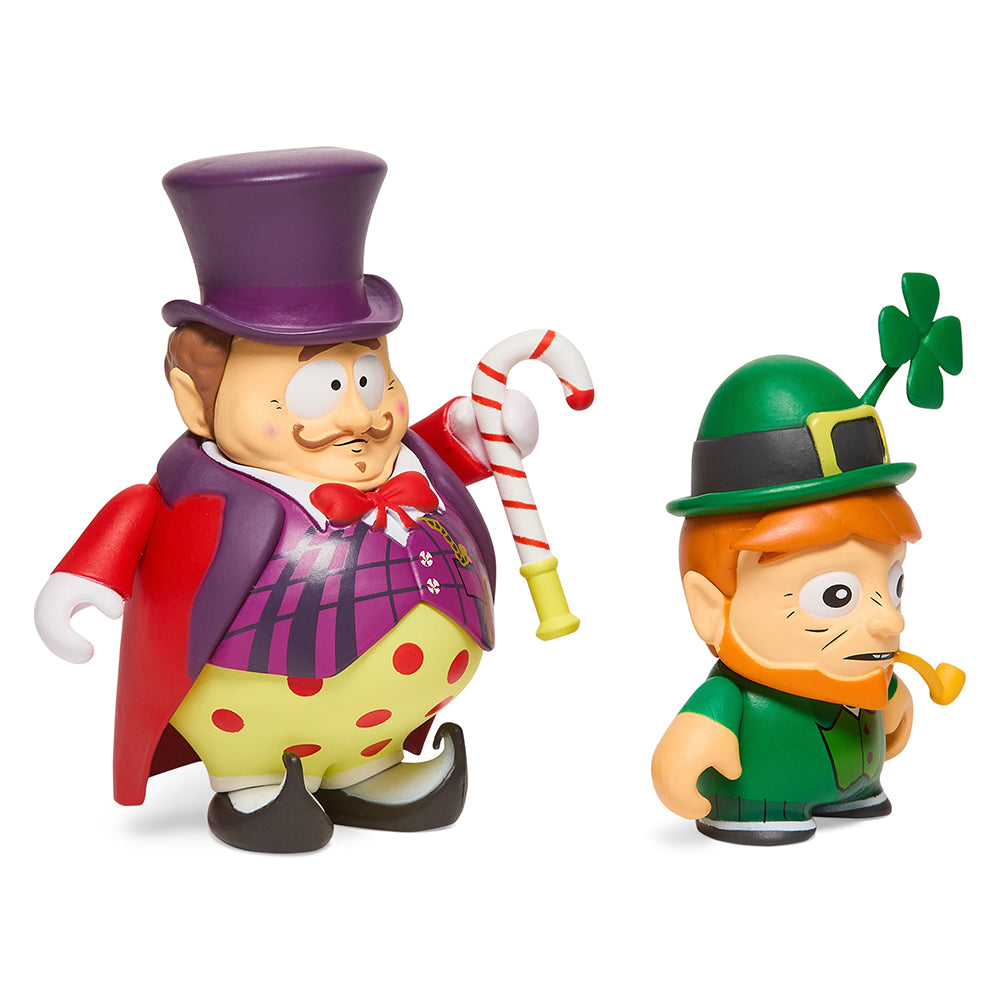 South Park Imaginationland Mayor and Leprechaun 3-inch vinyl figure 2-pack, collectible mini figures from the South Park series.