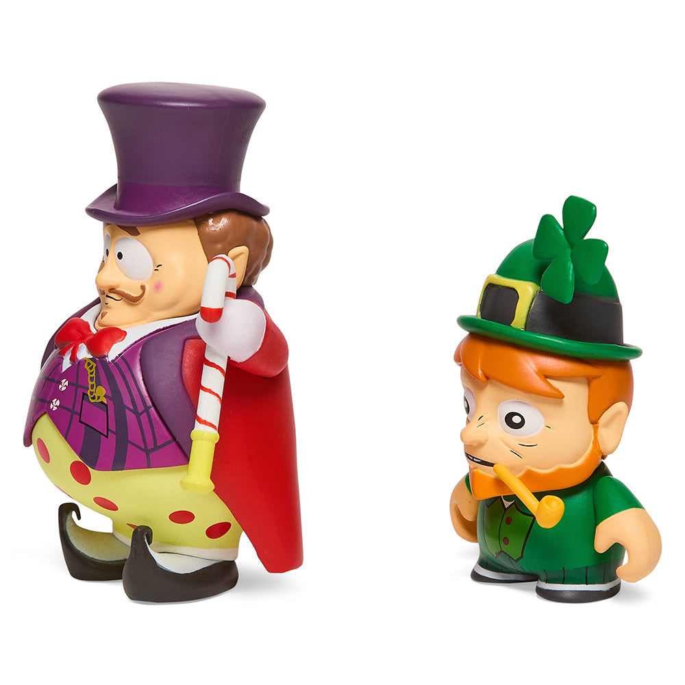 South Park Imaginationland Mayor and Leprechaun 3-inch vinyl figures, mini collectible set from the South Park series.