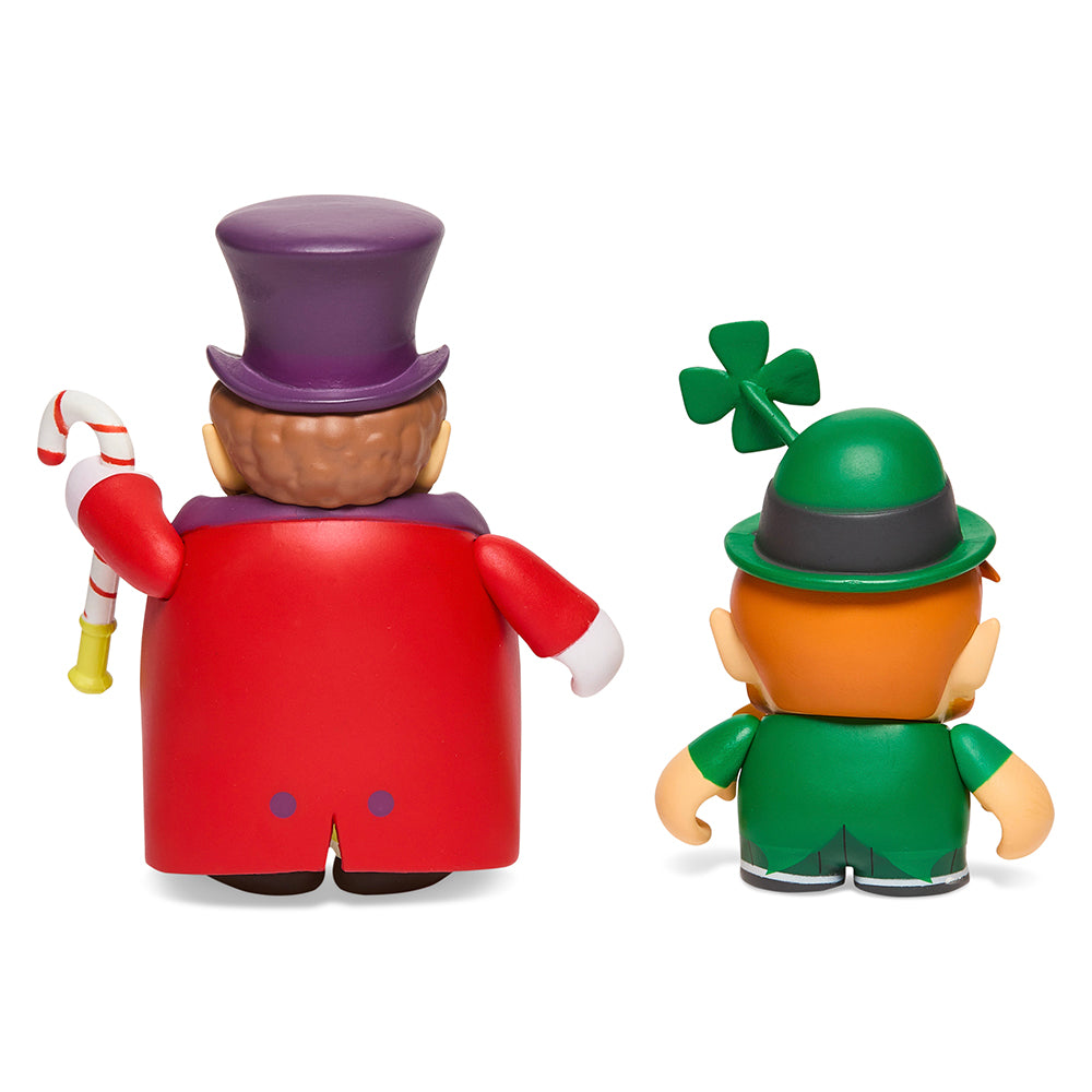 South Park Imaginationland Mayor and Leprechaun 3-inch vinyl mini figures 2-pack, featuring colorful cartoon character designs.