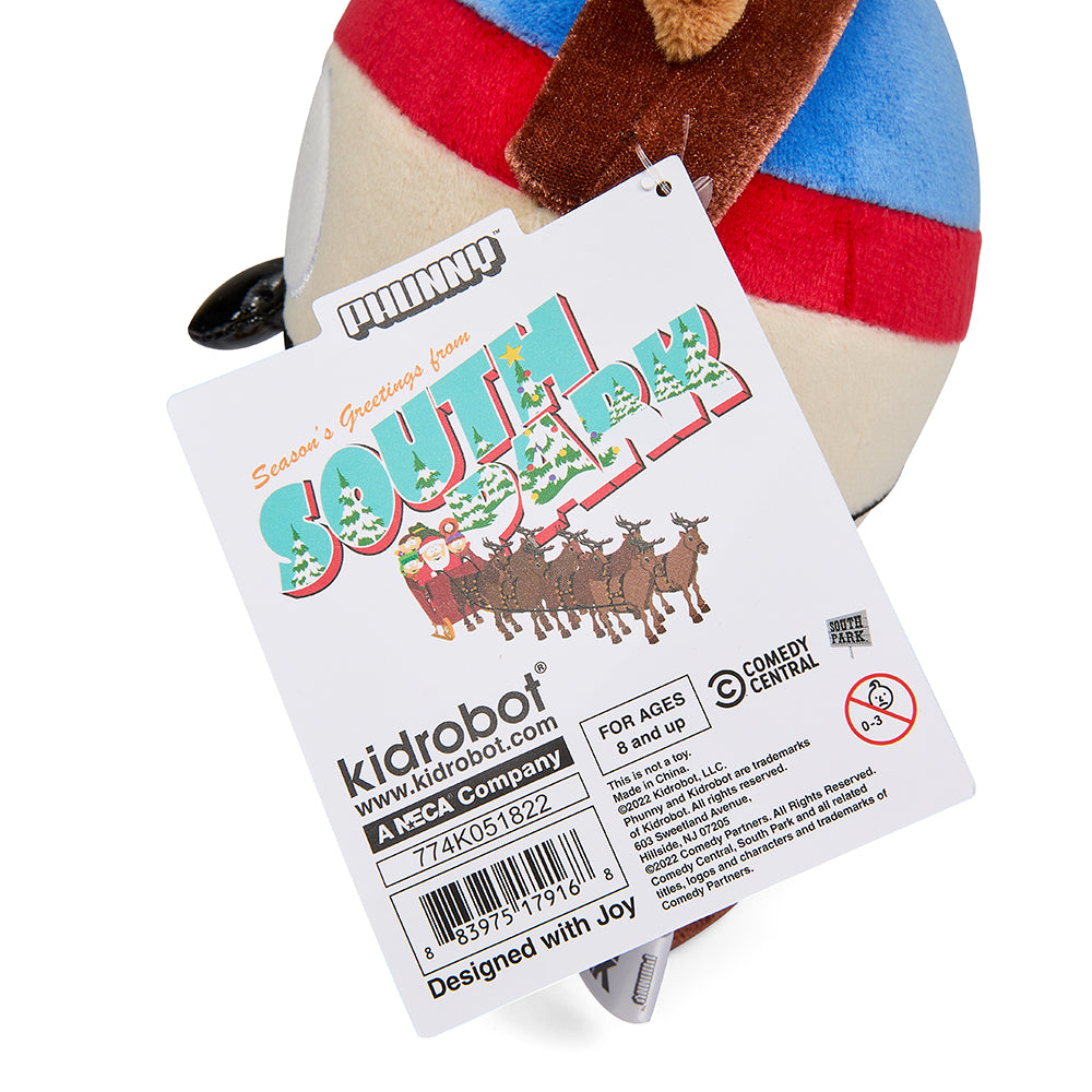 South Park Reindeer Stan 8-inch Phunny Plush by Kidrobot, depicting Stan dressed as a reindeer with soft plush fabric.