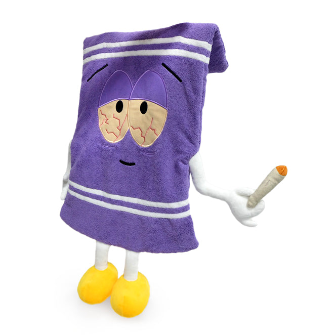 South Park Stoned Towelie plush towel by Kidrobot, 24-inch soft plush towel featuring Towelie character from South Park.