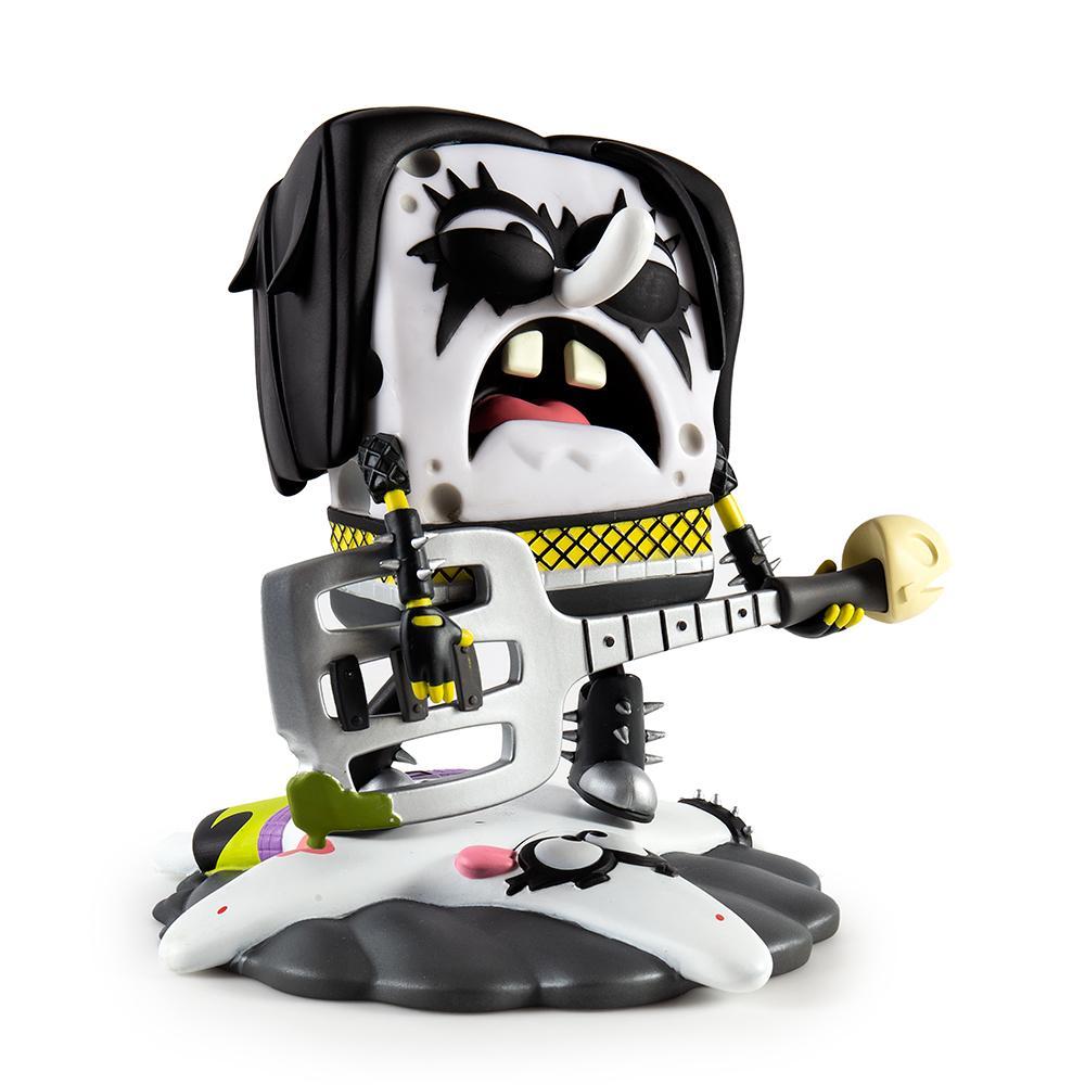 SpongeBob RockPants vinyl art toy figure by Kidrobot, featuring SpongeBob SquarePants in a black vinyl design.