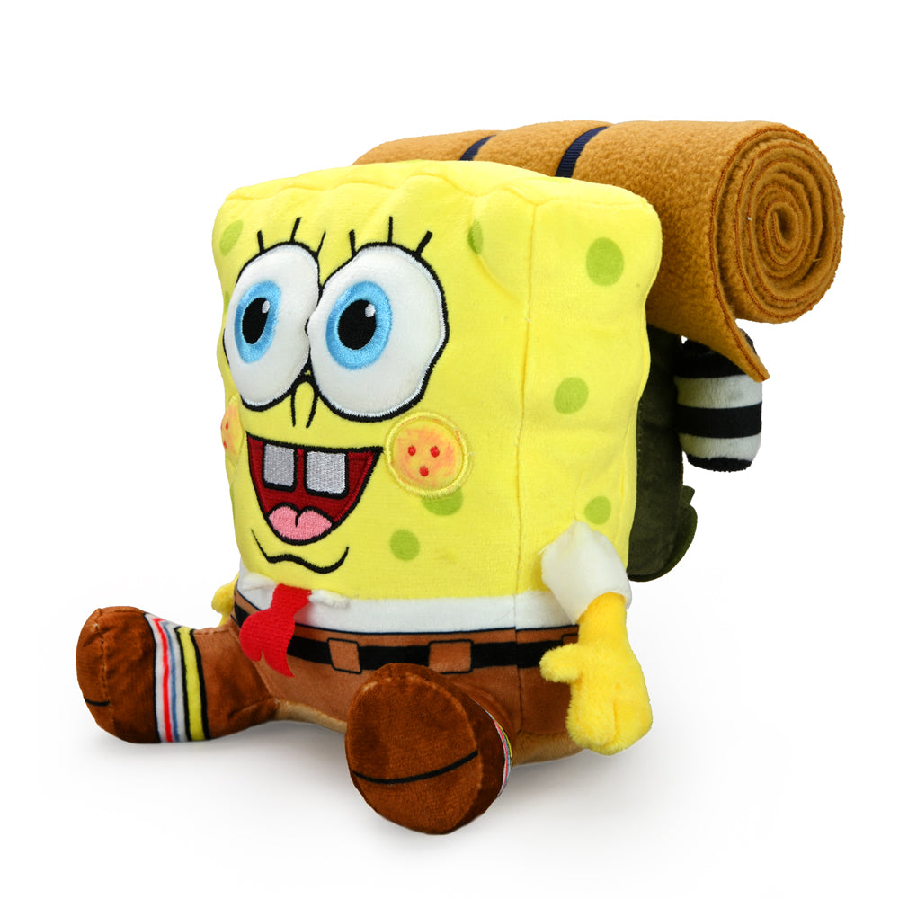 SpongeBob SquarePants Kamp Koral Phunny plush toy by Kidrobot featuring SpongeBob in his Kamp Koral outfit with soft, cuddly fabric.