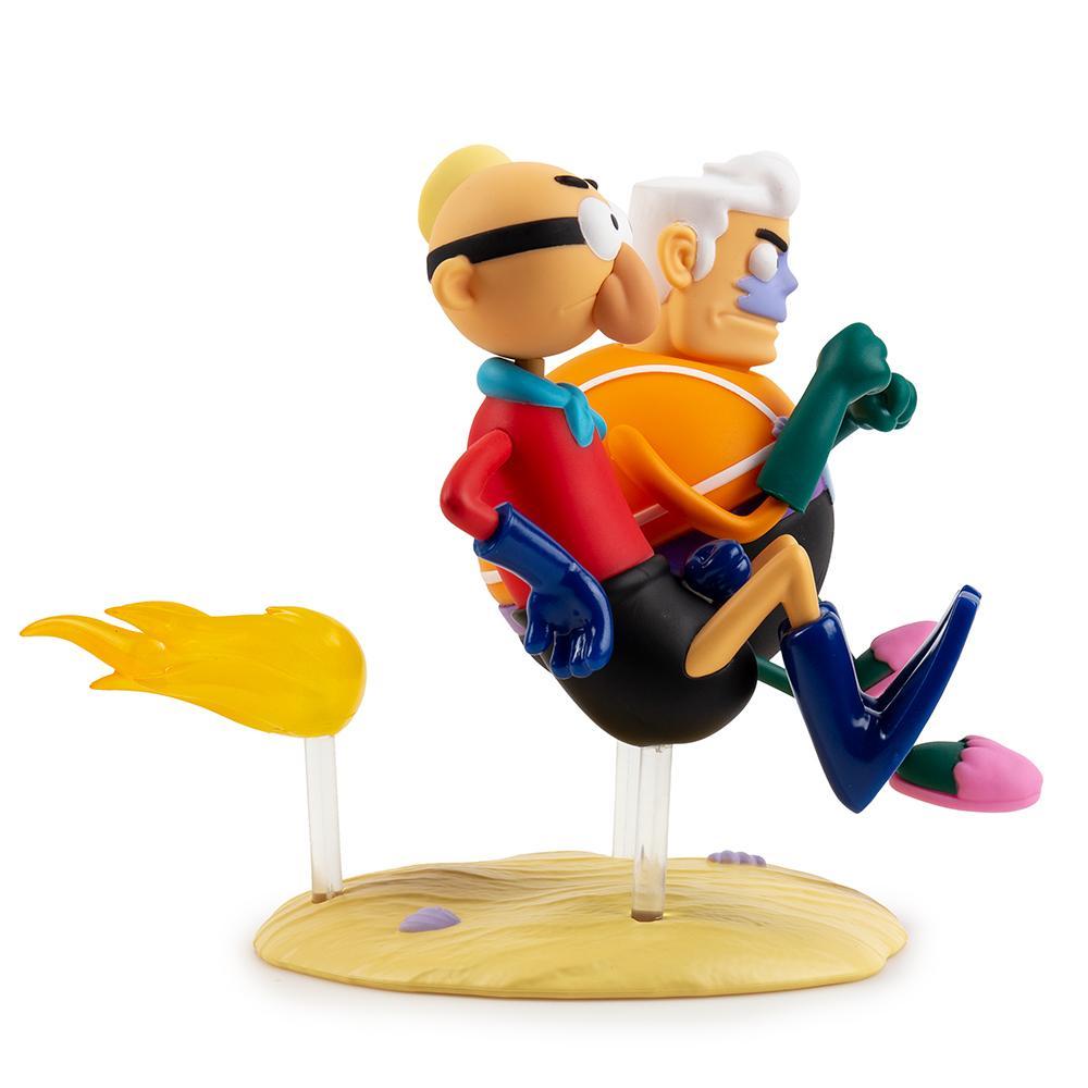 SpongeBob SquarePants Mermaid Man and Barnacle Boy art figure by Kidrobot featuring colorful vinyl characters from Nickelodeon.