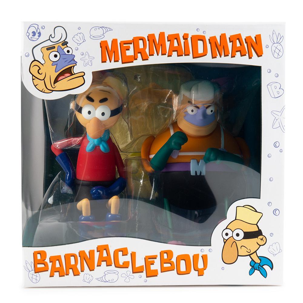 Nickelodeon SpongeBob SquarePants Mermaid Man and Barnacle Boy art figure by Kidrobot, vinyl collectible with detailed character design