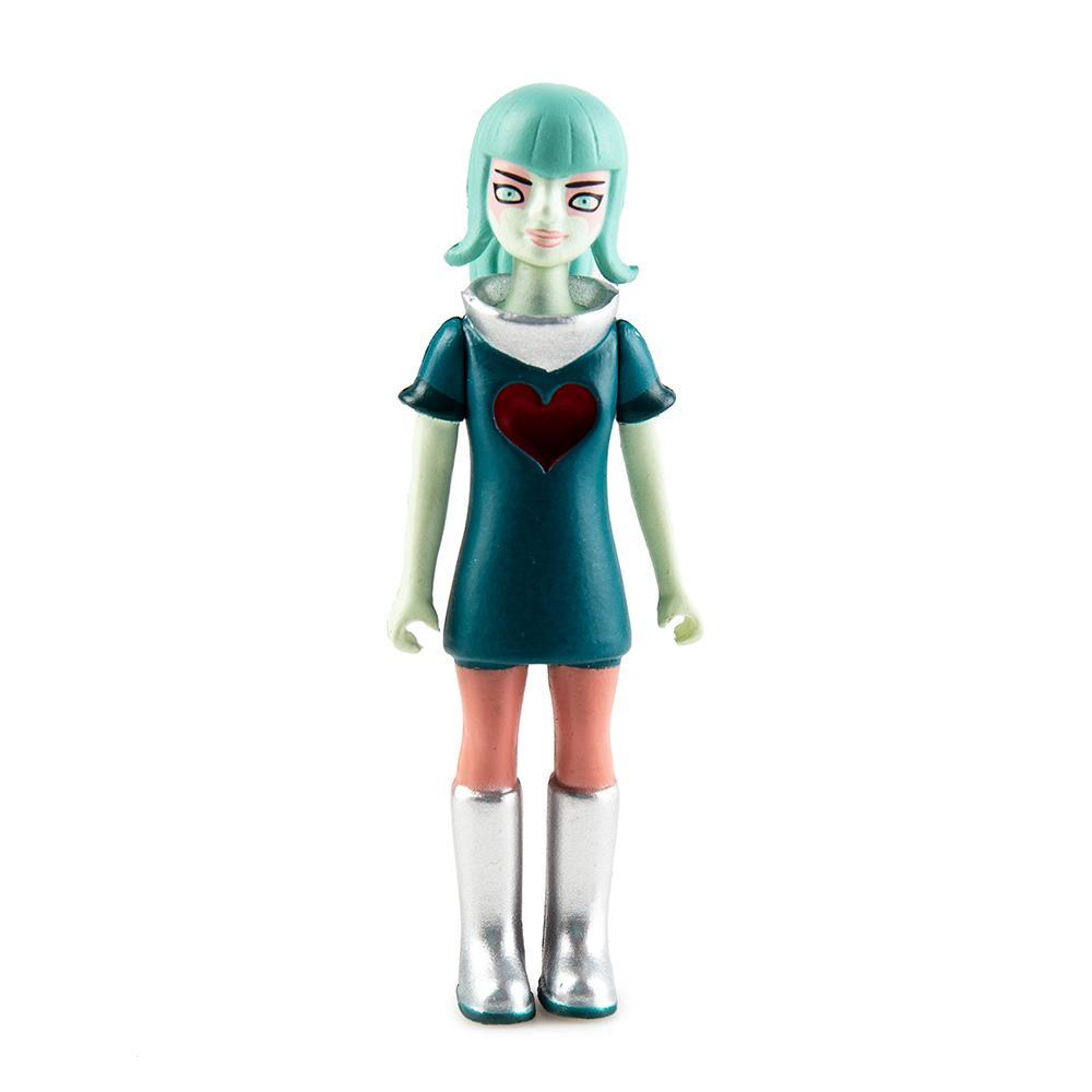 Mini vinyl art figure from Tara McPherson's Stellar Dream Scouts series, displayed in a blind box packaging.
