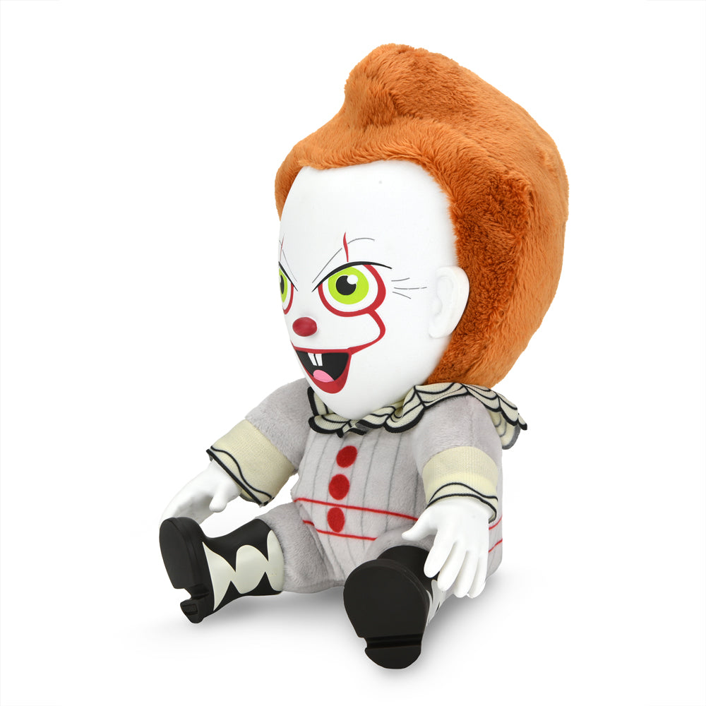 Stephen King's IT Pennywise 8-inch Roto Phunny plush toy featuring Pennywise the clown from the horror story.
