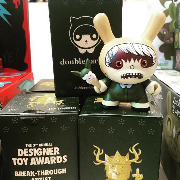 Colorful Sylvie 3-inch Dunny vinyl figure by Double Parlor featuring whimsical design and detailed character artwork.
