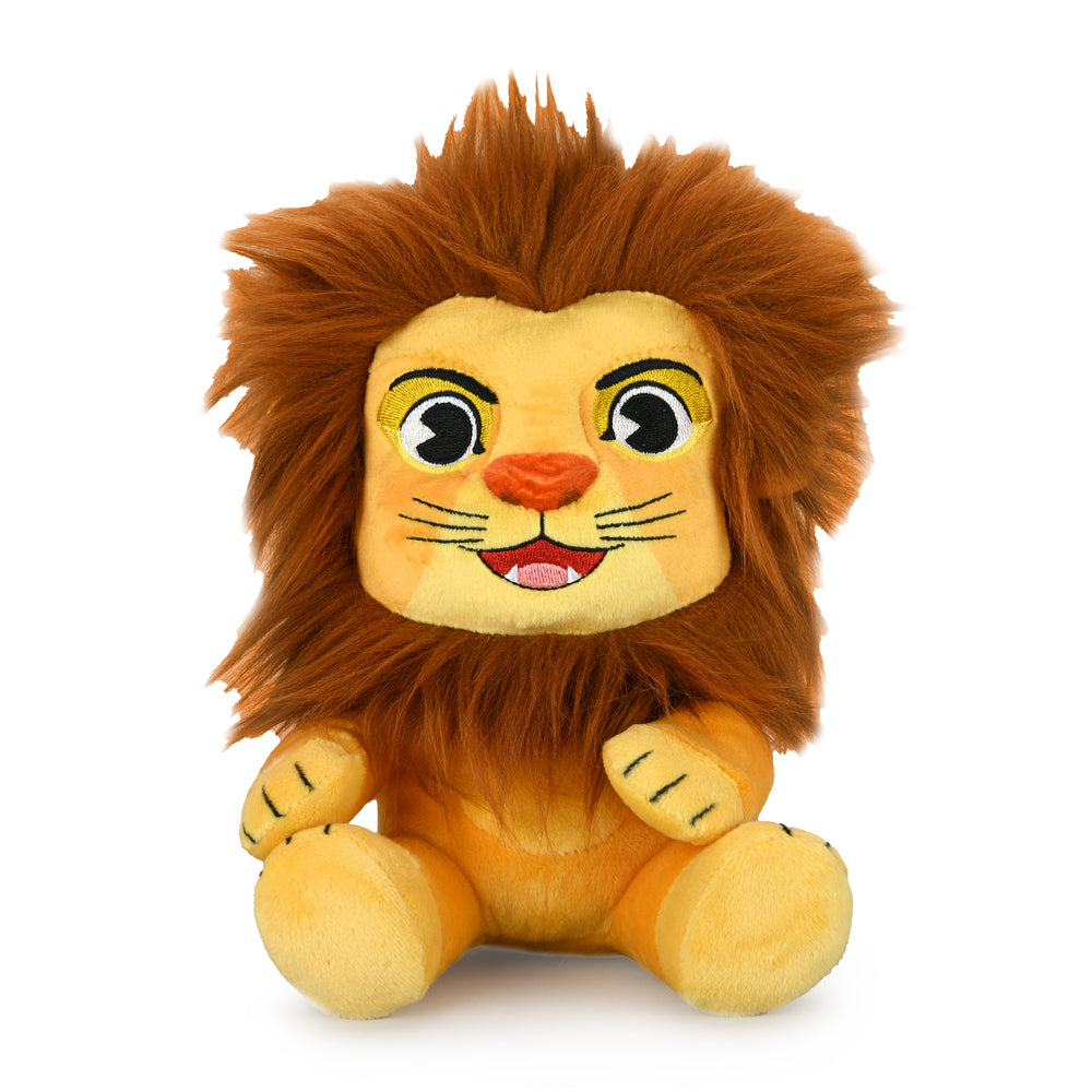 Disney The Lion King Simba 8-inch Phunny Plush by Kidrobot, soft and cuddly stuffed animal featuring Simba from the Disney movie.