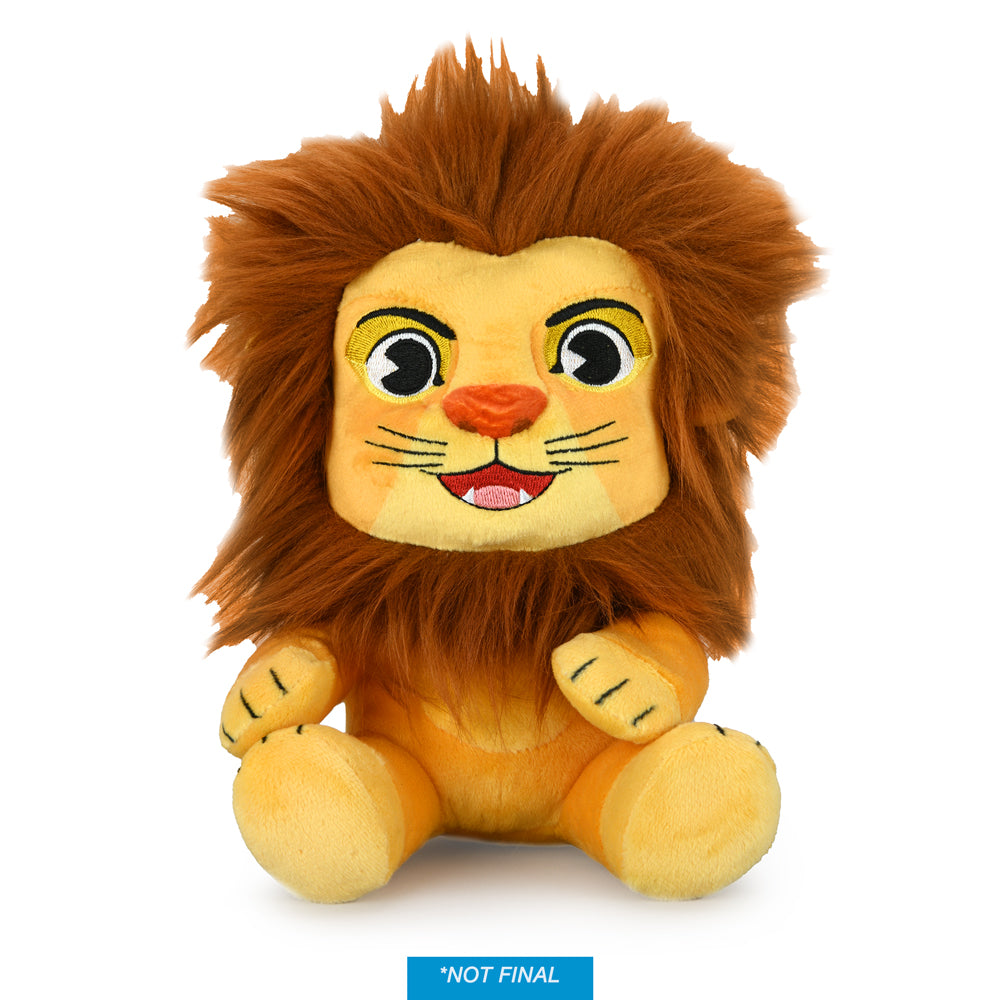 Disney The Lion King Simba 8-inch Phunny Plush by Kidrobot, soft and adorable plush toy featuring Simba from the classic animated film.