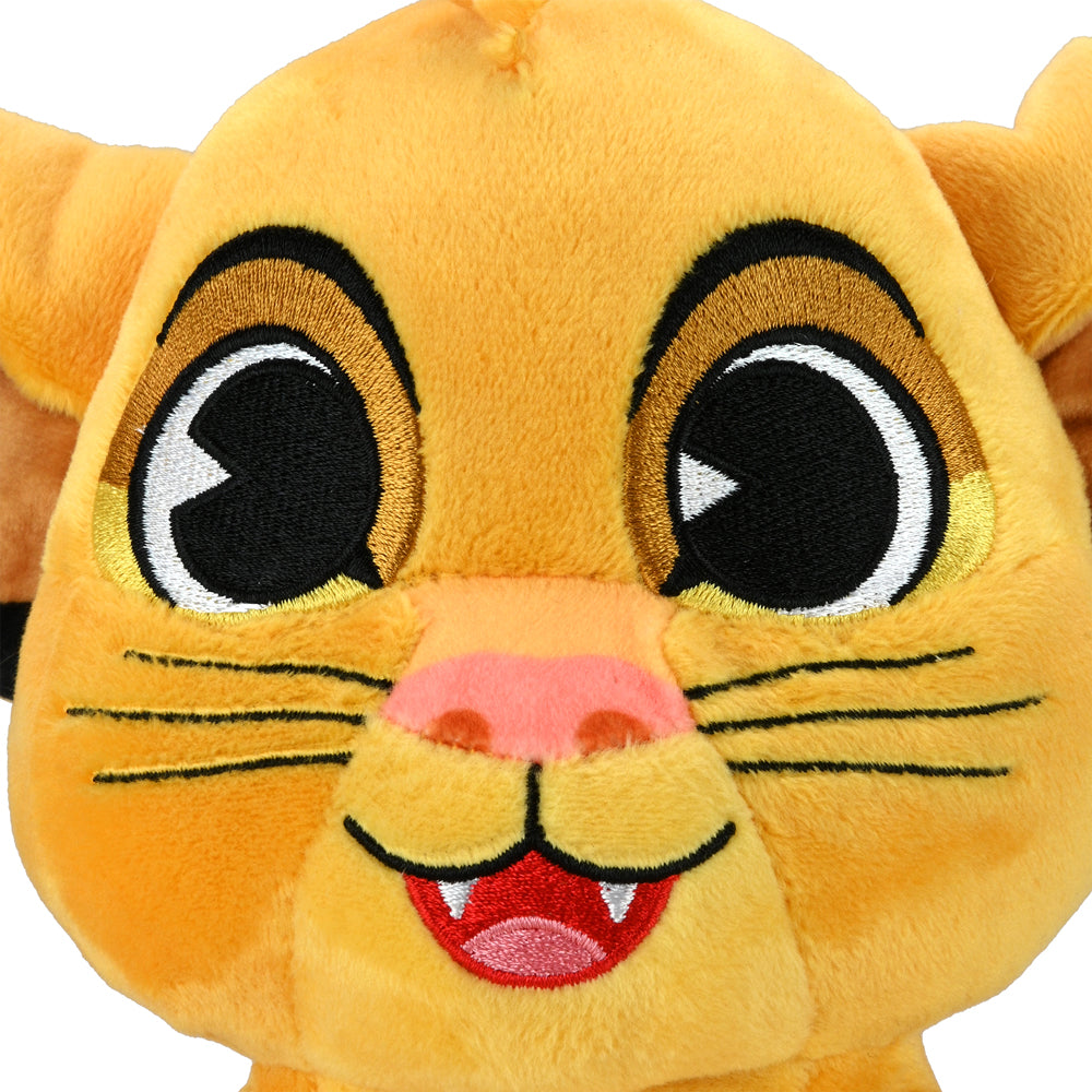 Disney The Lion King Young Simba 8-inch Phunny Plush by Kidrobot, featuring a soft, cuddly plush of Simba from the classic animated film.