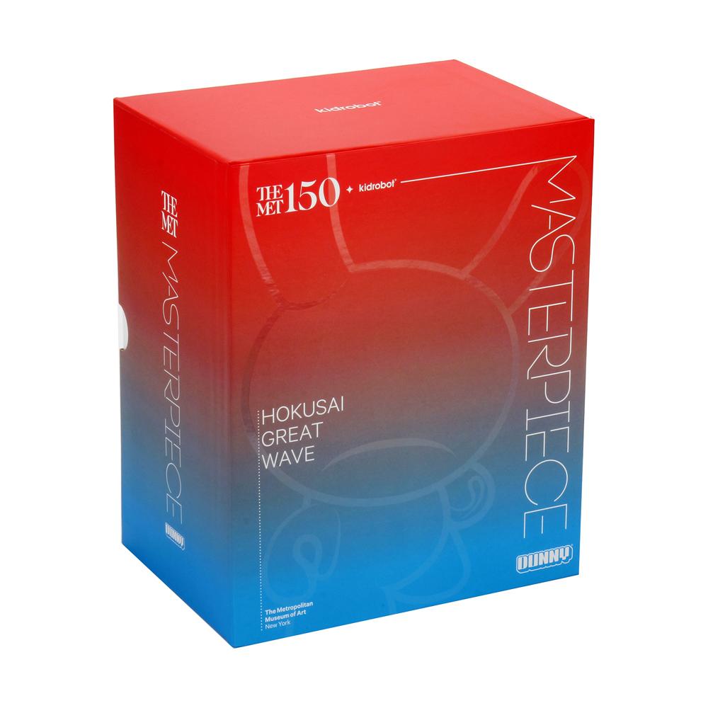 The Met 8-inch Masterpiece Dunny featuring Hokusai's Great Wave design, collectible vinyl art sculpture by The Met.