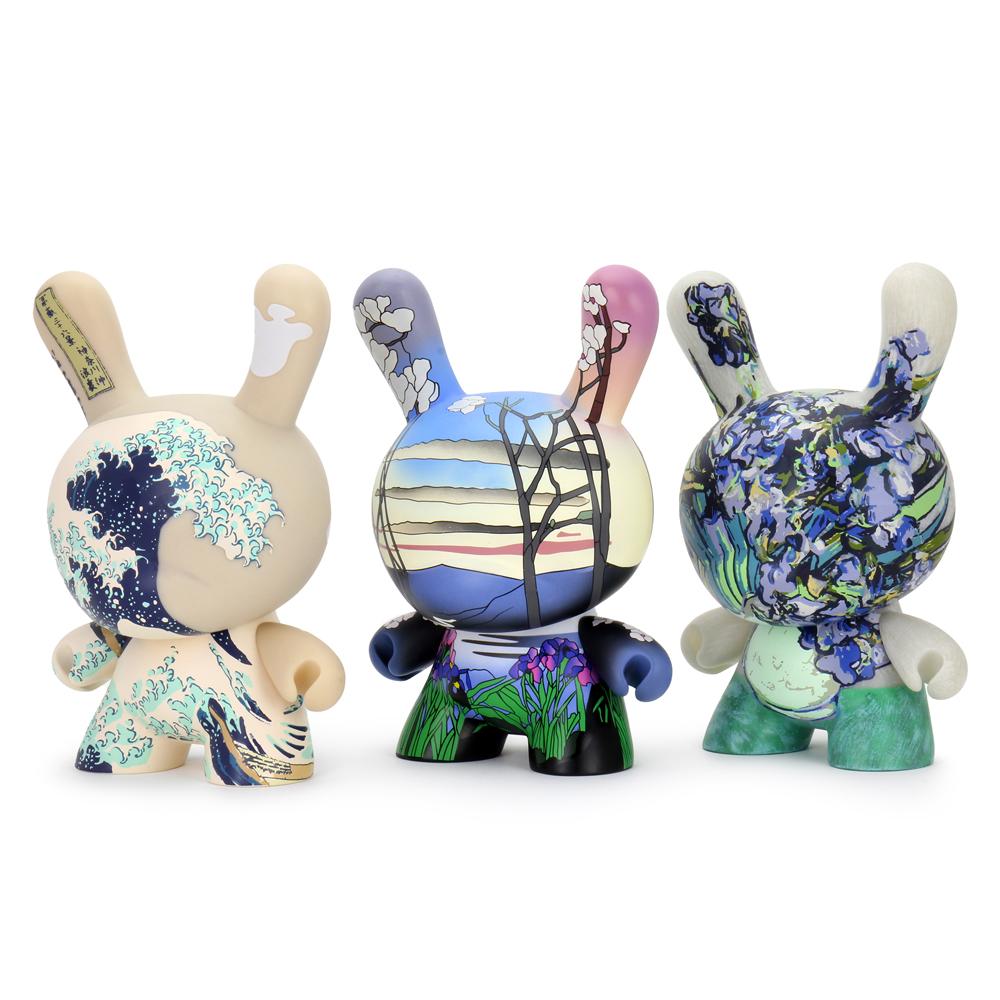 8-inch Dunny by The Met featuring Hokusai's Great Wave design, collectible art toy with detailed wave artwork and vibrant colors.