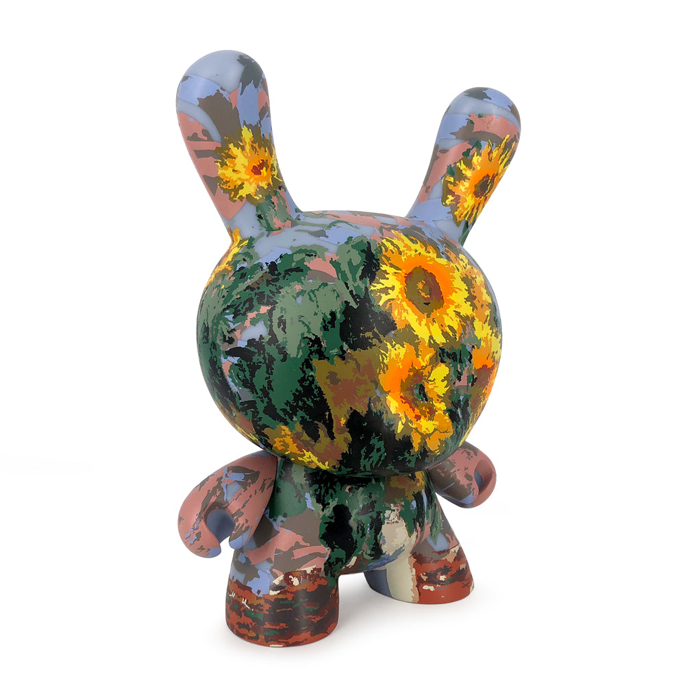 8-inch The Met Dunny figure featuring Monet-inspired sunflower bouquet design, limited edition collectible art toy.