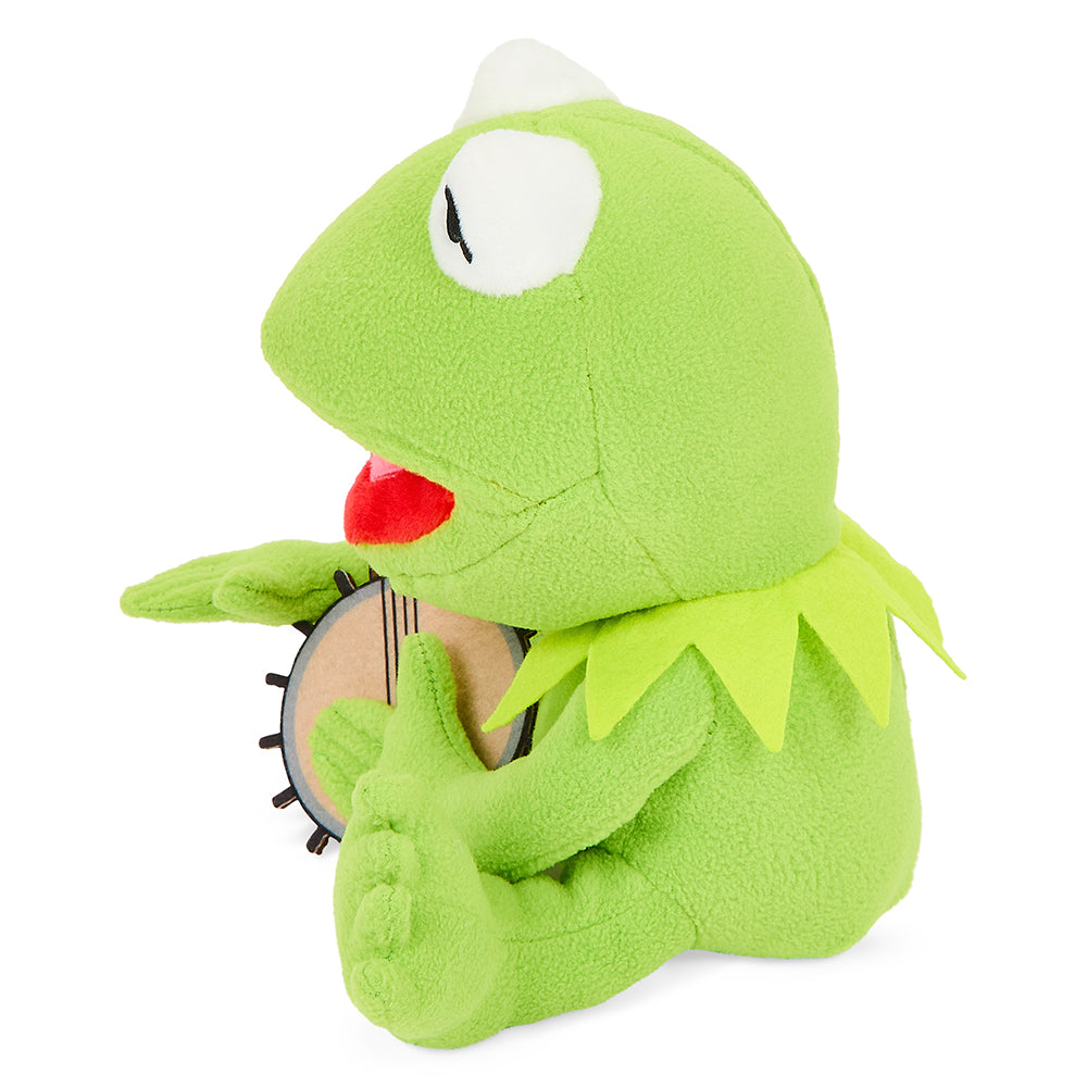 Disney Muppets Kermit the Frog plush with banjo, 8-inch Phunny plush toy featuring detailed frog character and musical accessory.