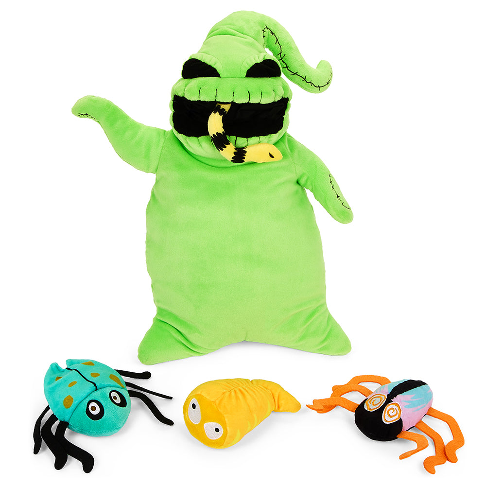 Disney The Nightmare Before Christmas Oogie Boogie 16-inch interactive plush with bugs, soft plush toy featuring detailed character design.