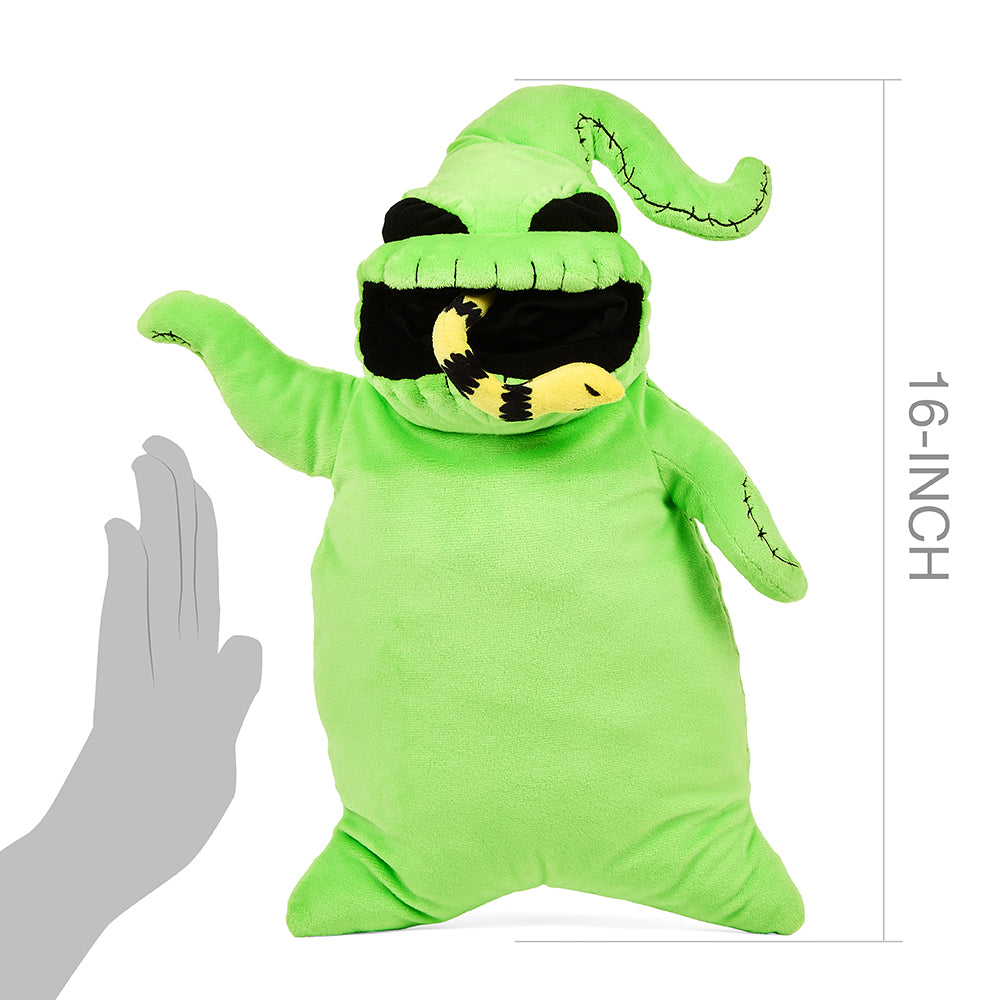 Disney The Nightmare Before Christmas Oogie Boogie 16-inch interactive plush with bugs, soft fabric and detailed character design.