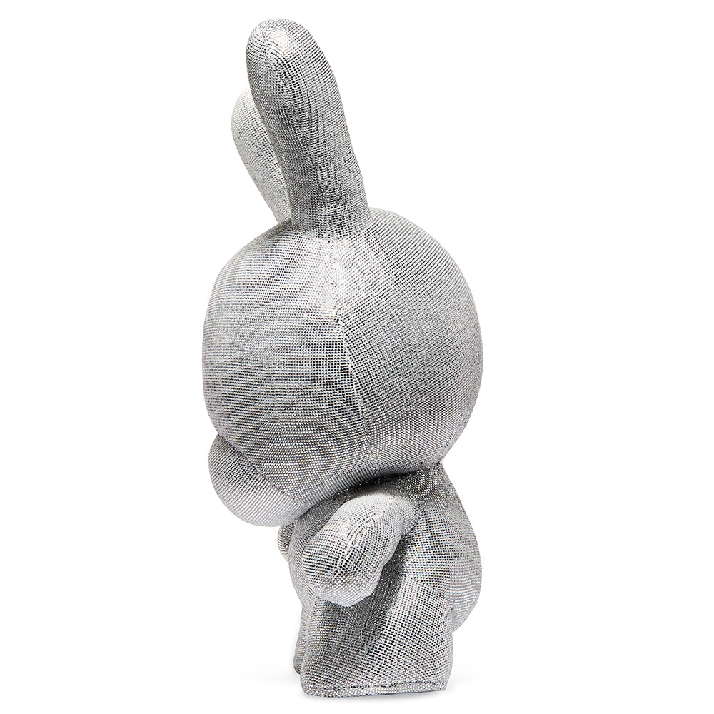 Large 20-inch plush figure of The Rhinestone Dunny by Kidrobot, featuring shiny rhinestone details on a soft plush surface.