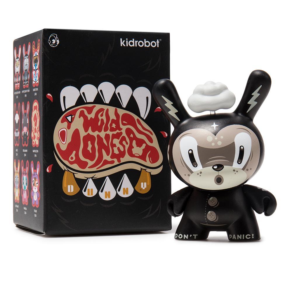 Collectible vinyl Dunny art figure from The Wild Ones Blind Box by Various Artists, shown in its sealed blind box packaging.
