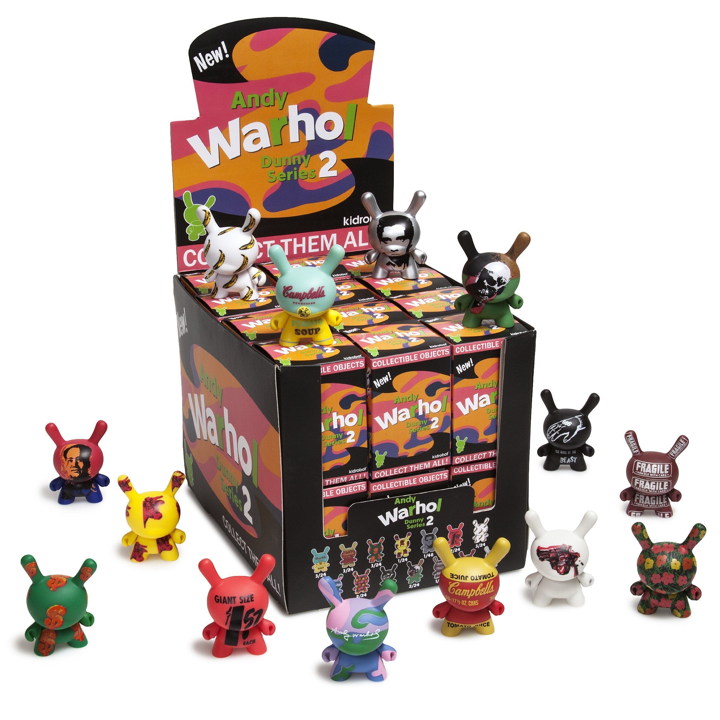 Andy Warhol 3" Dunny Art Figures 2.0 by Kidrobot - Kidrobot - Designer Art Toys