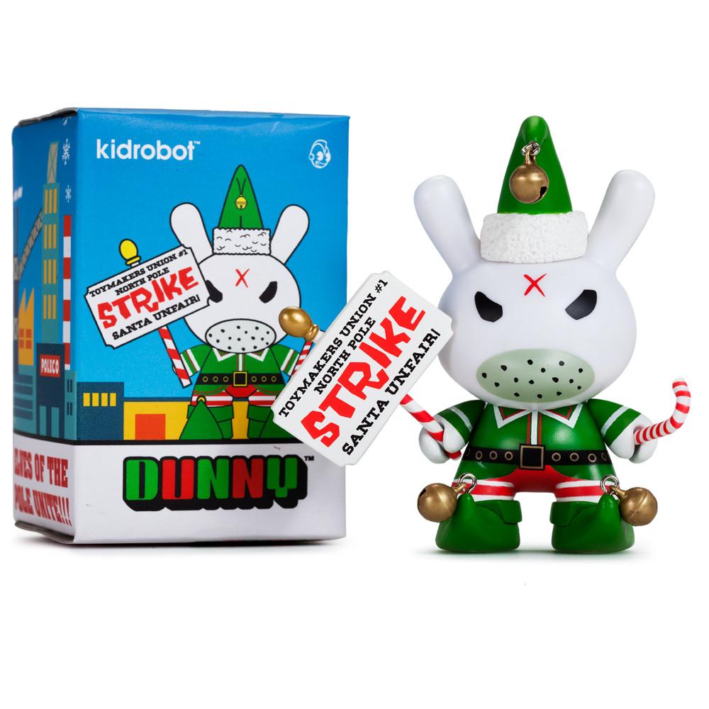 Kozik Holiday Grumpy Elf 3" Dunny - Kidrobot - Designer Art Toys