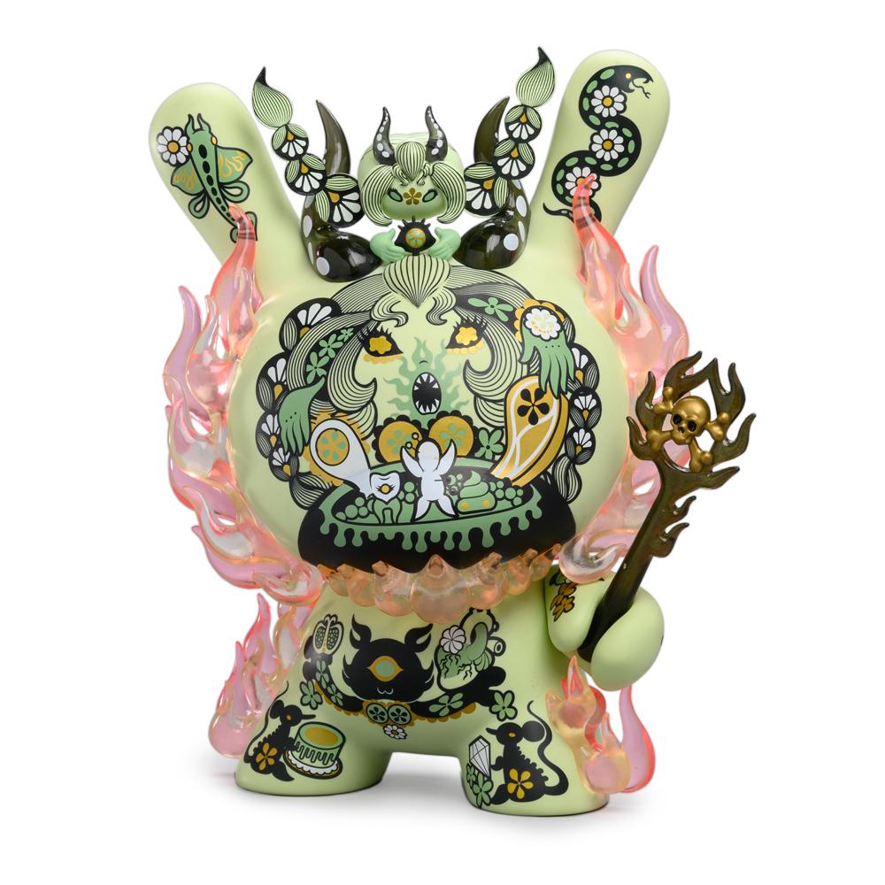 La Flamme 8" Dunny by Junko Mizuno - Green Edition - Kidrobot - Designer Art Toys