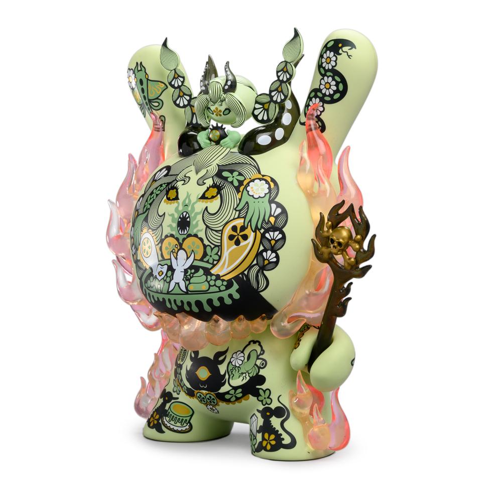 La Flamme 8" Dunny by Junko Mizuno - Green Edition - Kidrobot - Designer Art Toys