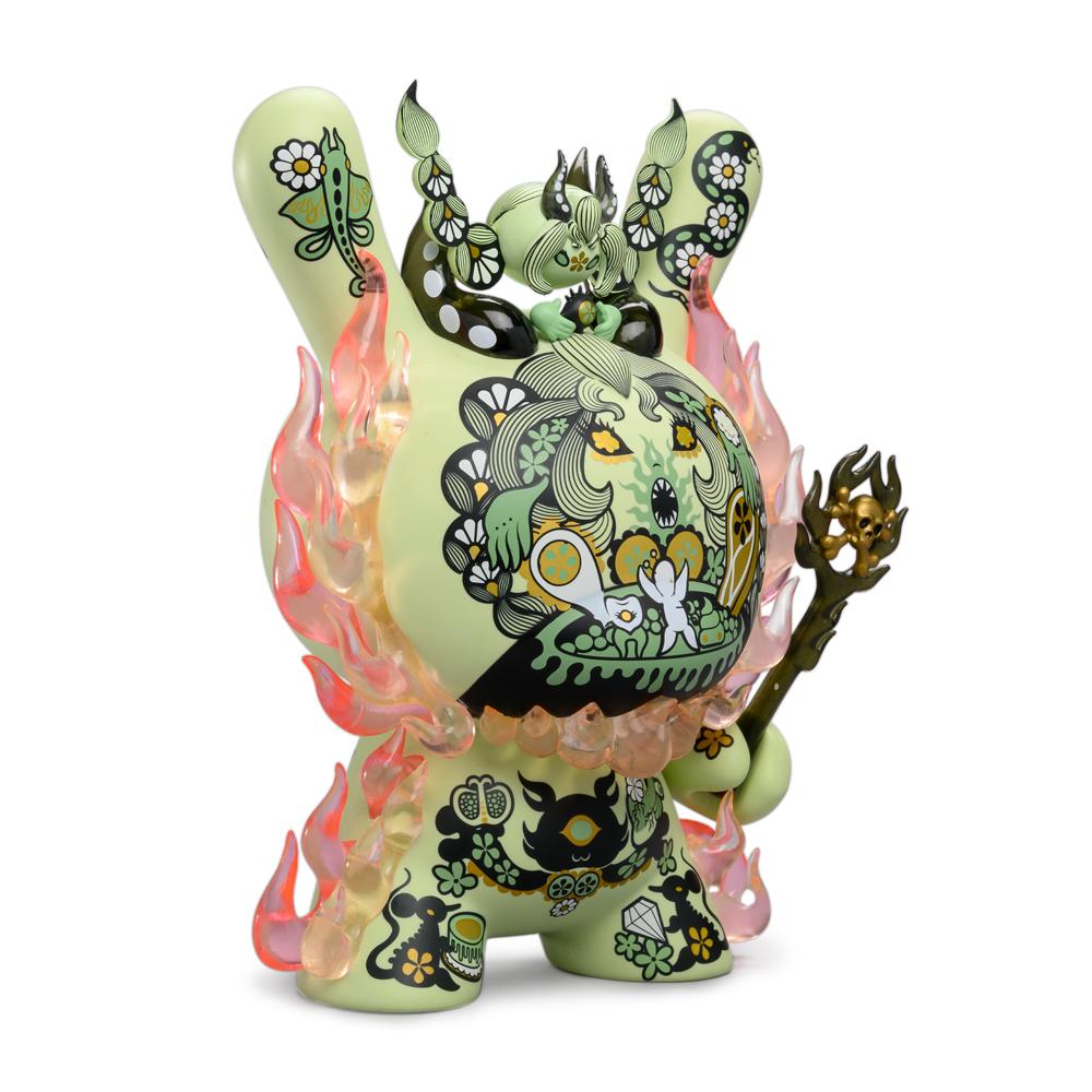 La Flamme 8" Dunny by Junko Mizuno - Green Edition - Kidrobot - Designer Art Toys
