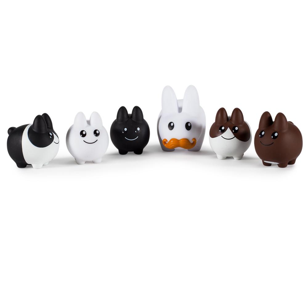 Vinyl 1.5" Labbit with Littons 6-Pack - Kidrobot - Designer Art Toys
