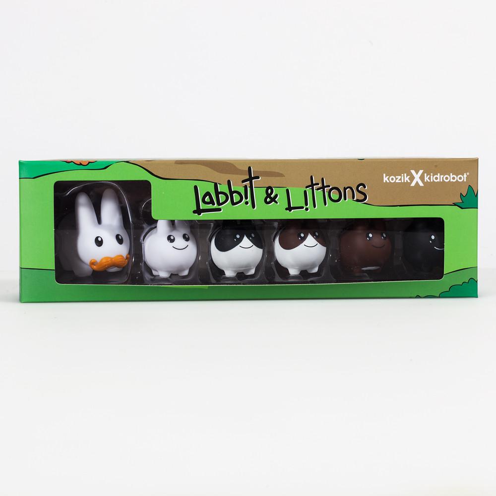 Vinyl 1.5" Labbit with Littons 6-Pack - Kidrobot - Designer Art Toys