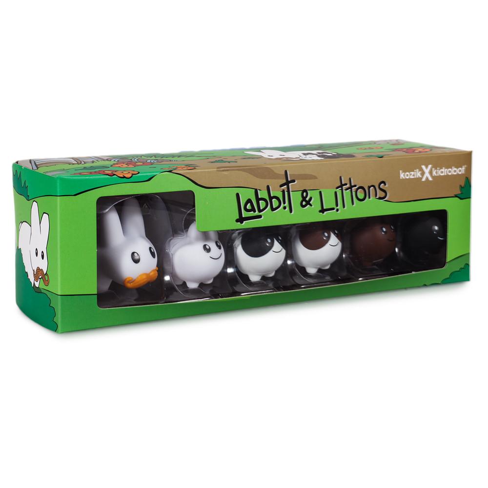 Vinyl 1.5" Labbit with Littons 6-Pack - Kidrobot - Designer Art Toys