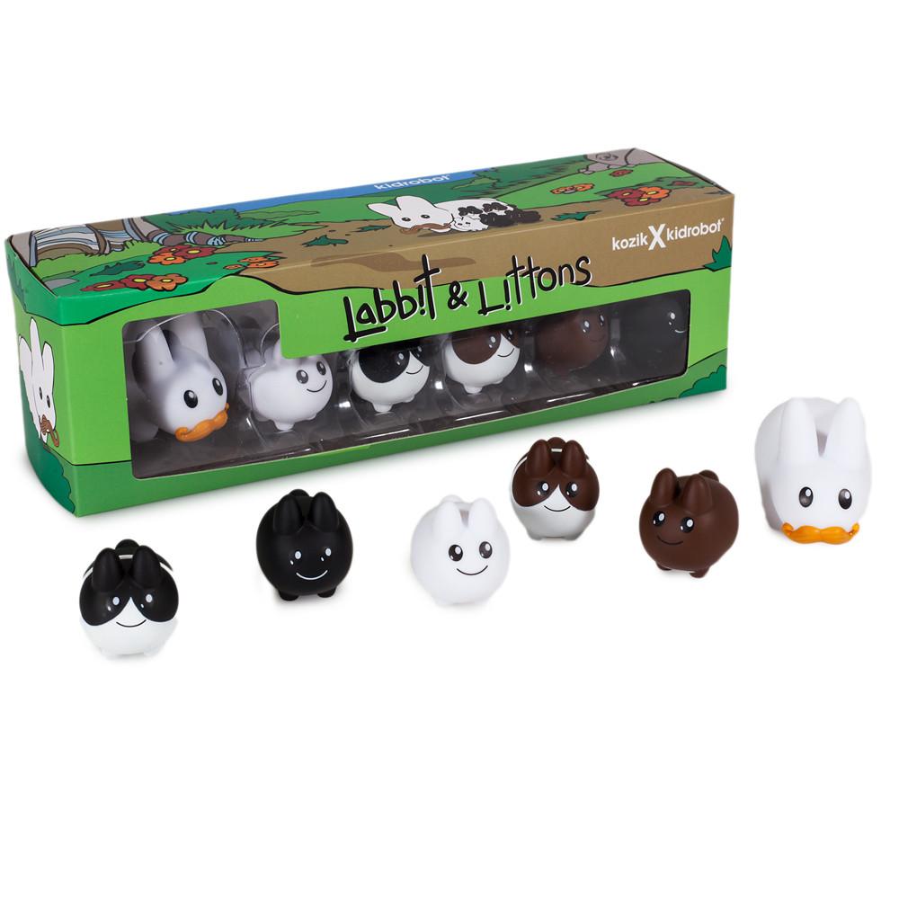 Vinyl 1.5" Labbit with Littons 6-Pack - Kidrobot - Designer Art Toys