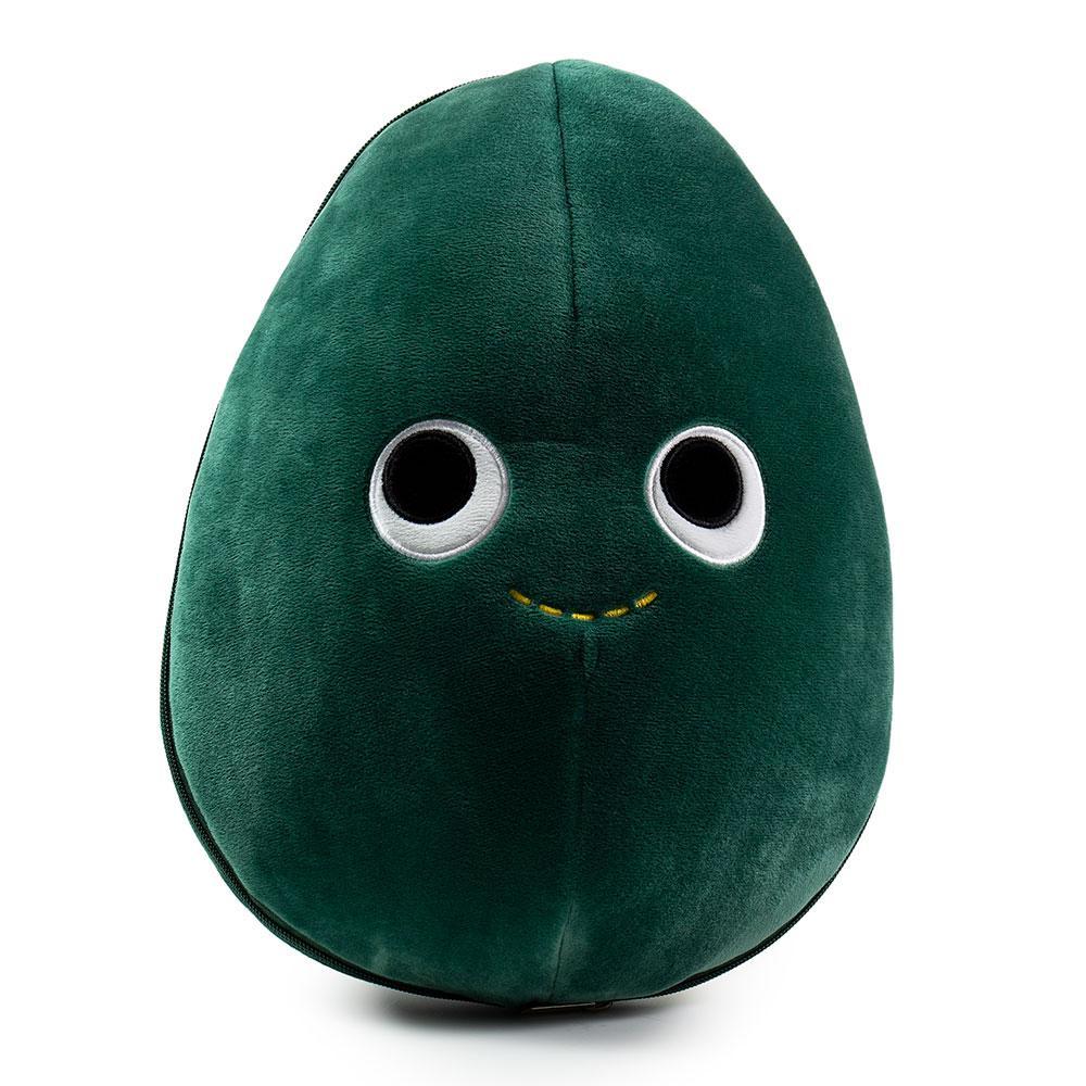 Large Yummy World 16-inch Eva the Avocado plush with interactive features, soft and cuddly plush toy for children.