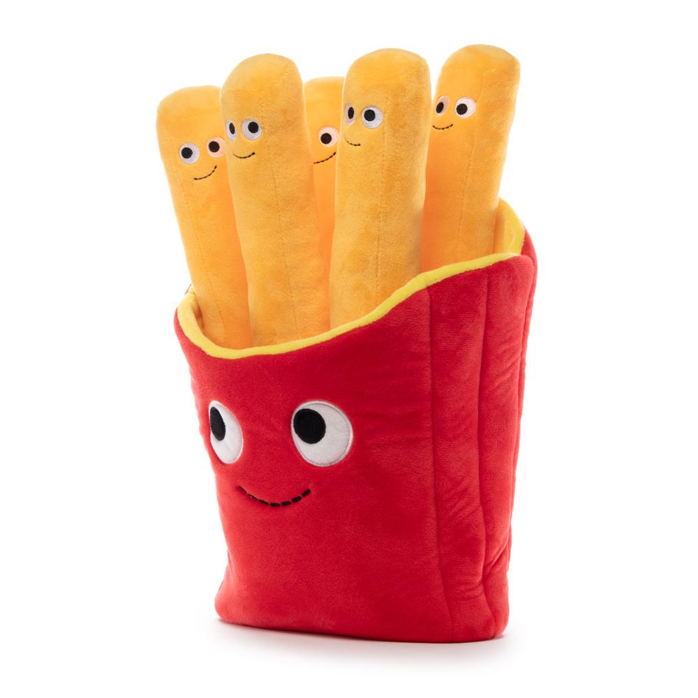 Yummy World 16-inch French Fries plush with interactive plushie fries, soft and colorful stuffed toy for kids.