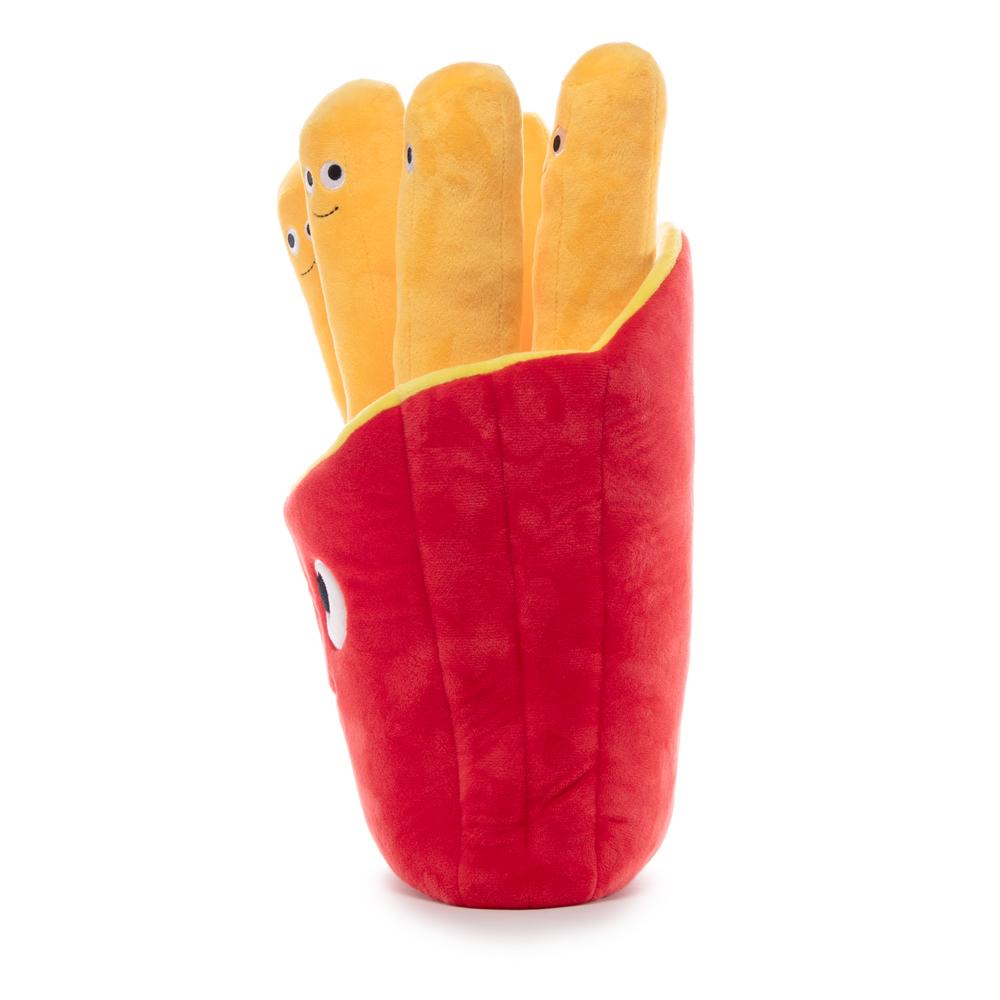 Yummy World 16-inch French Fries plush with interactive plush fries, soft and colorful toy for kids and collectors