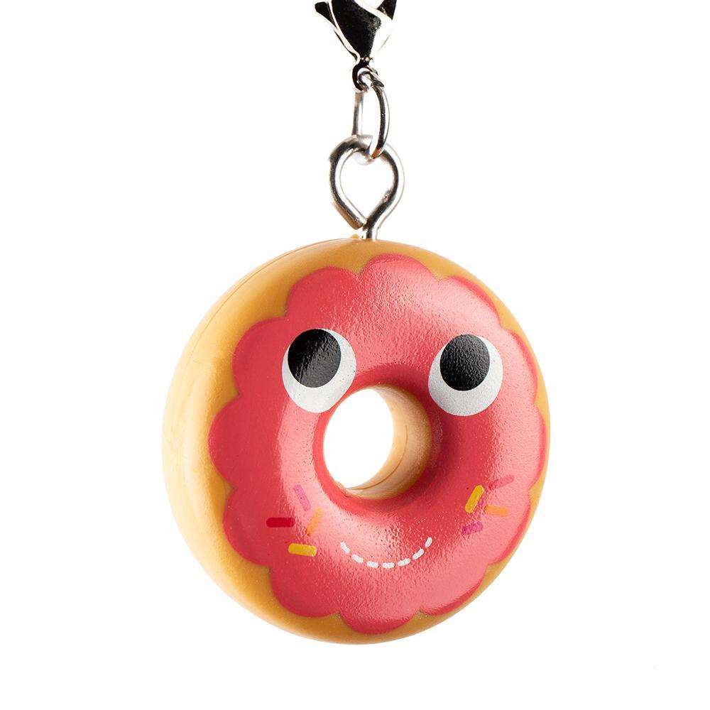 Yummy World Attack of the Donuts keychain by Kidrobot, vinyl and metal, featuring a fun donut character from the collectible series.