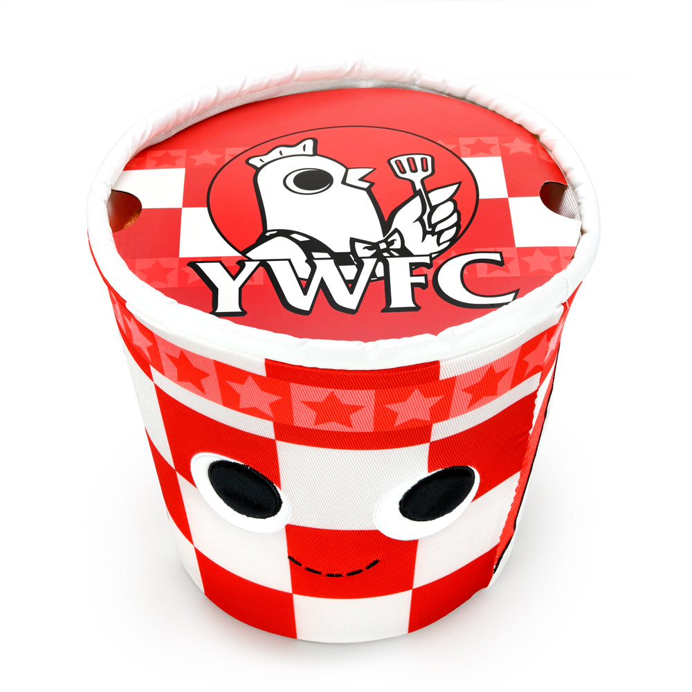 Yummy World Bertha Bucket of Fried Chicken plush toy, interactive soft plush featuring a chicken-themed design.