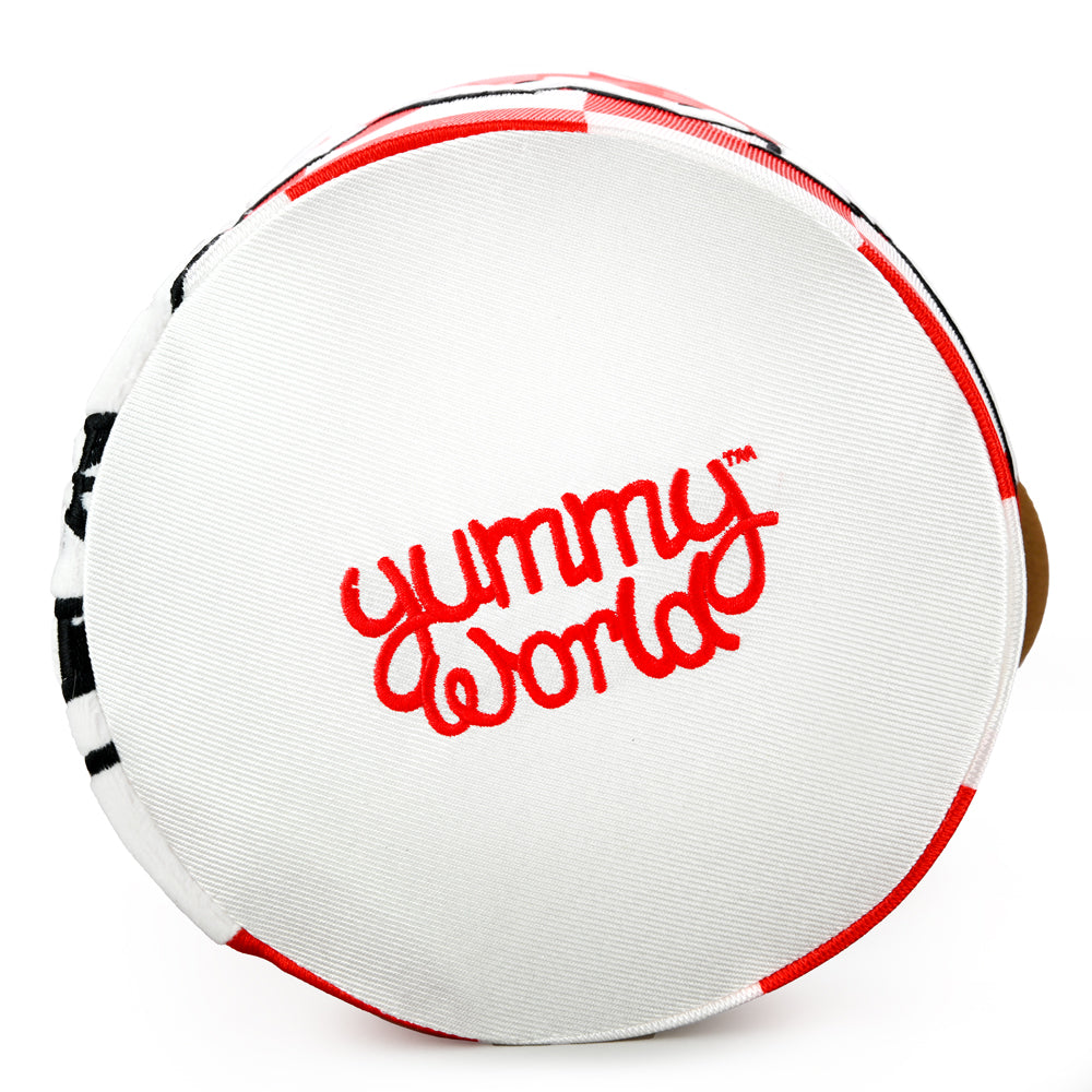 Yummy World Bertha Bucket of Fried Chicken plush toy, soft and interactive plush with detailed fried chicken design.