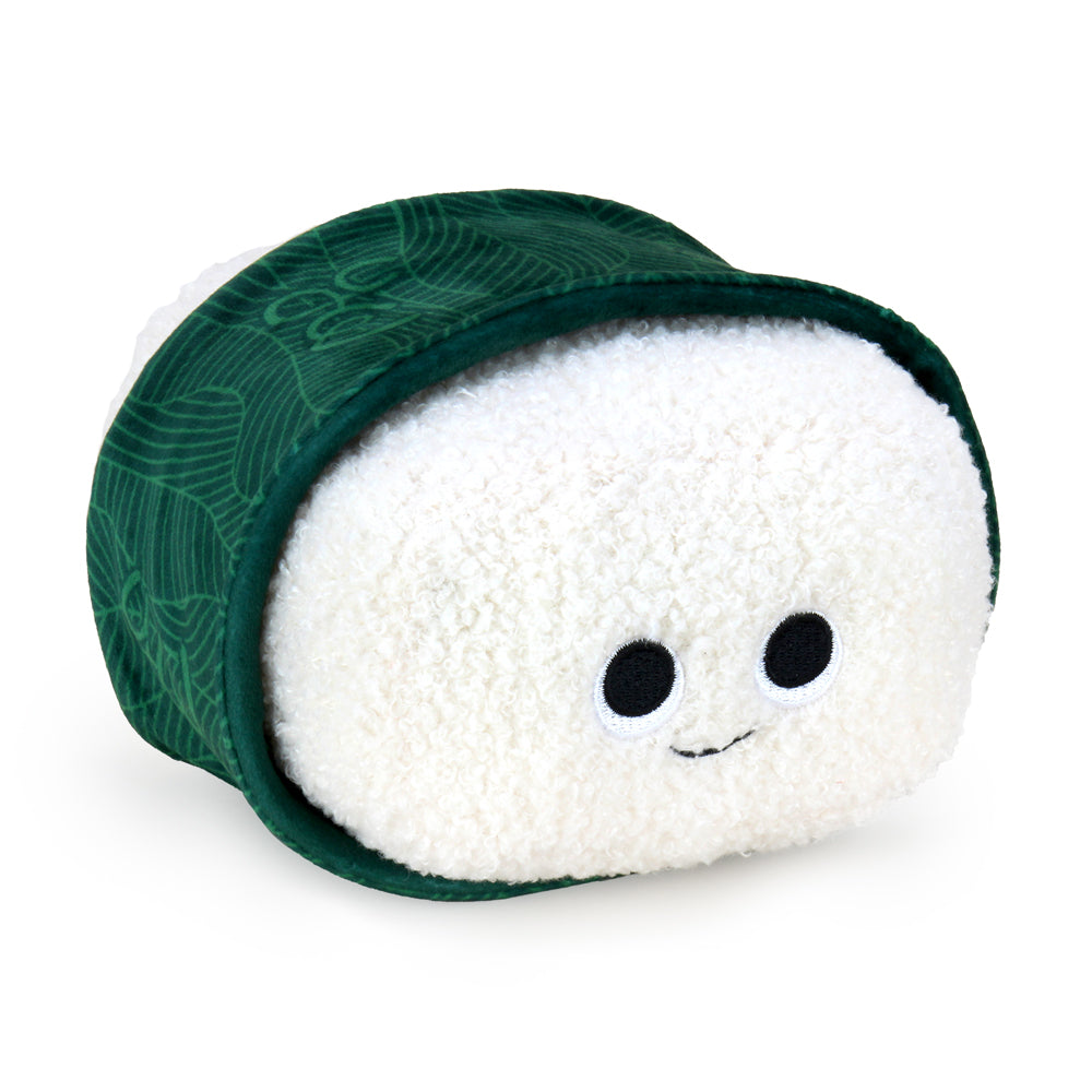 Yummy World Bubba the Shrimp Nigiri Sushi plush toy, soft and interactive, featuring detailed shrimp and sushi design.