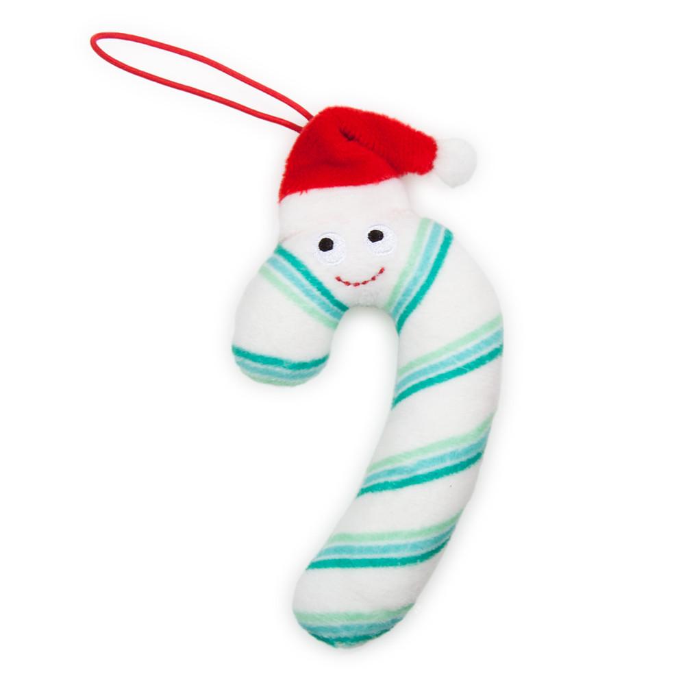 Yummy World Candy Cane plush ornaments 4-pack featuring colorful, soft plush candy cane designs for holiday decoration.